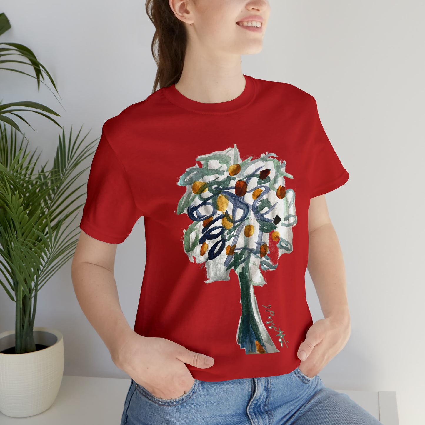 TREE Watercolor Painting on T Shirt