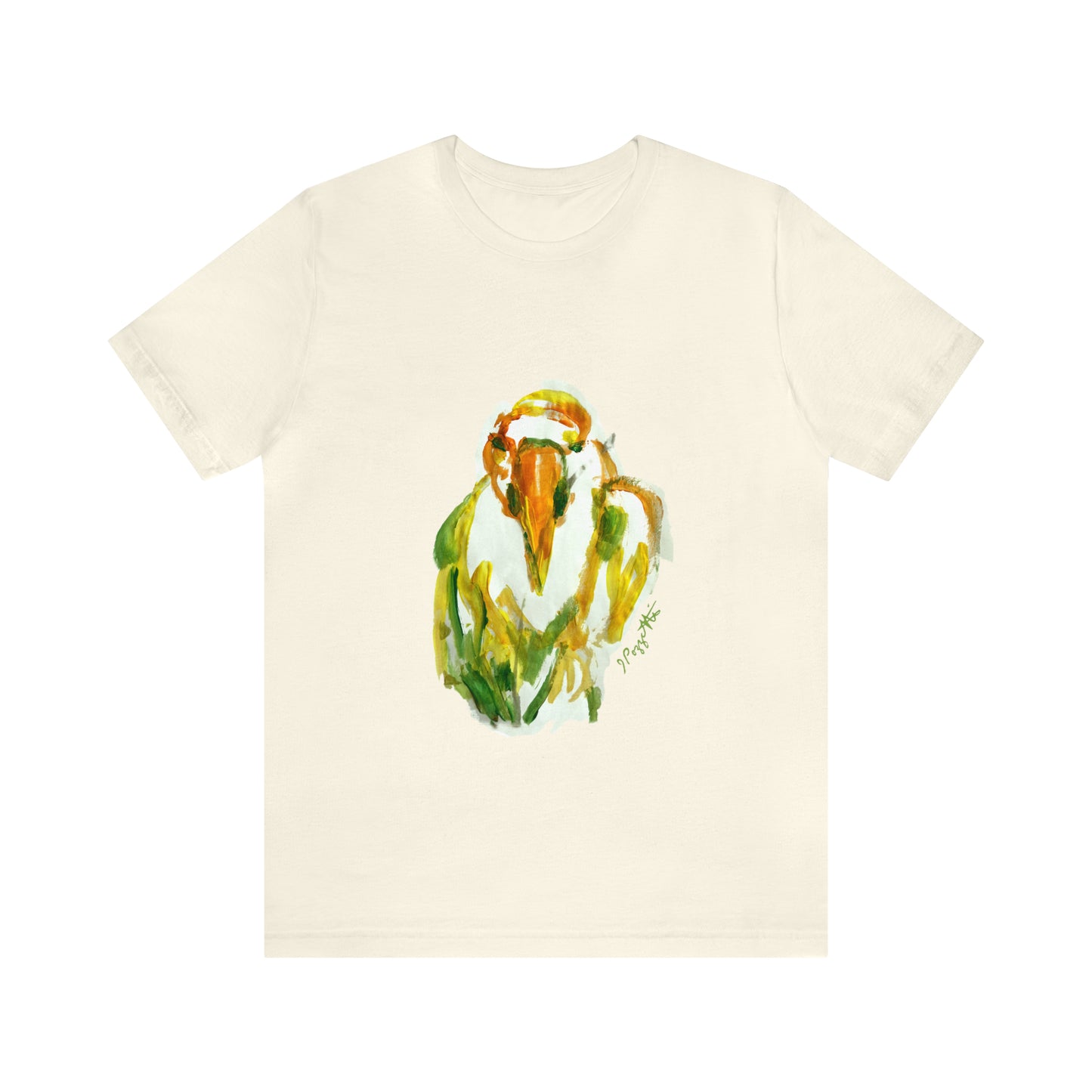 BIRD Watercolor Painting on T Shirt