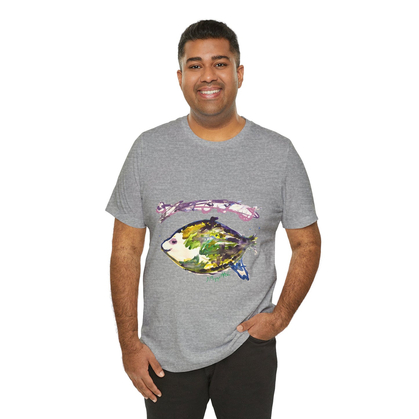 FISH Watercolor Painting on T Shirt