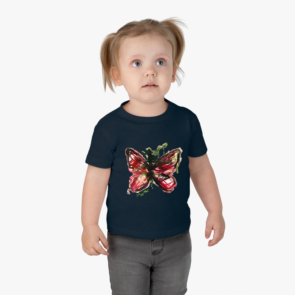 Infant Cotton Jersey Tee with Watercolor BUTTERFLY