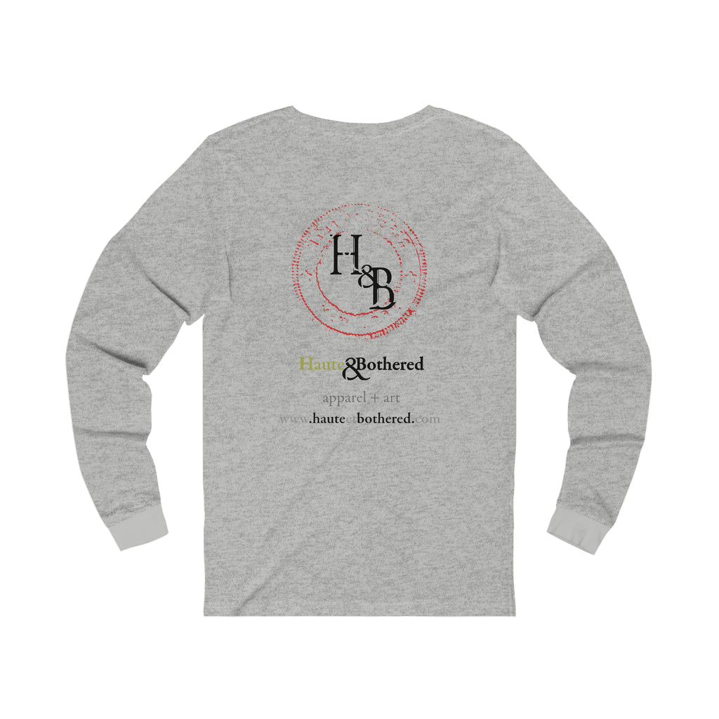 Love Bloomington (Red & Black) on Long Sleeve Unisex Jersey Tee