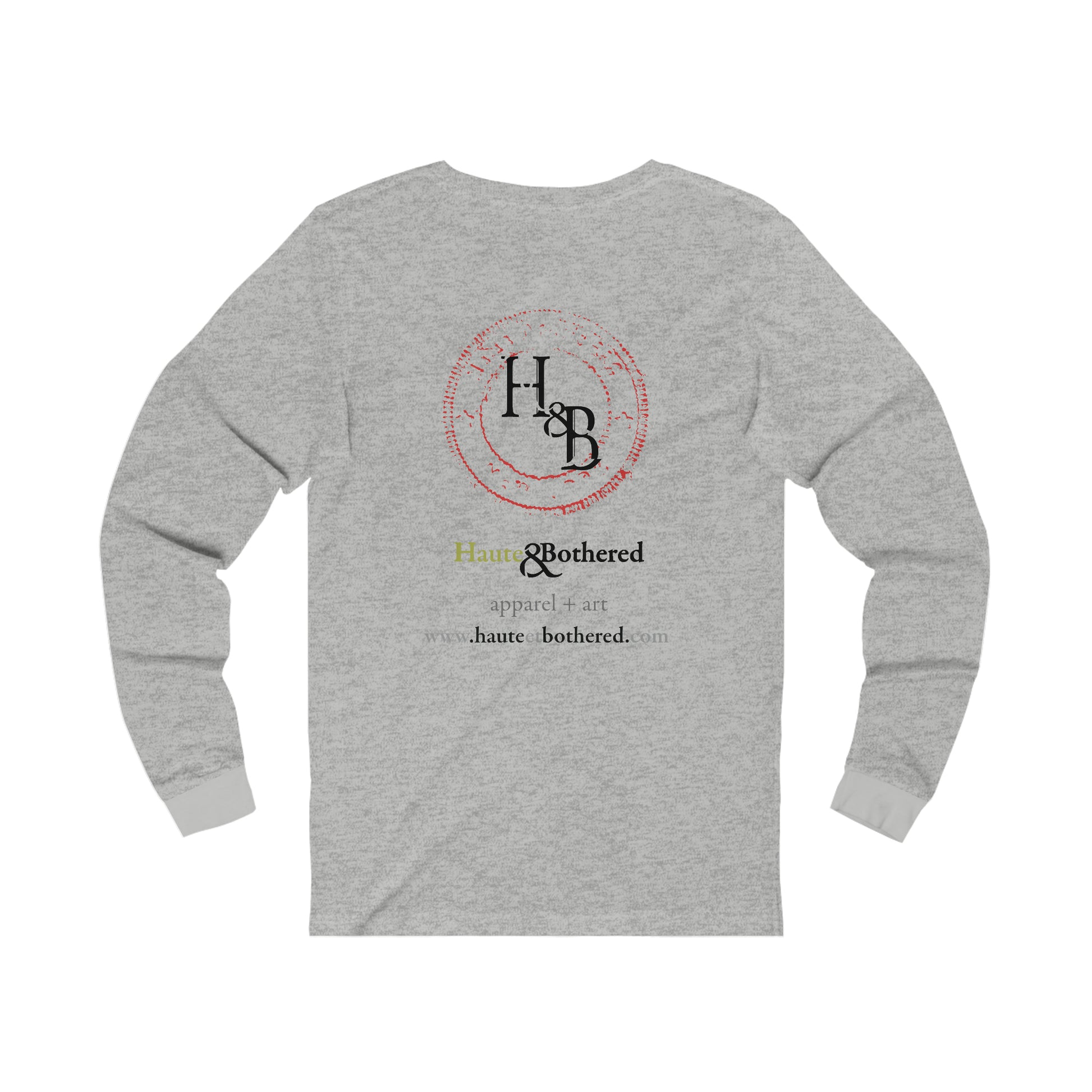 Love Bloomington (Red & Black) on Long Sleeve Unisex Jersey Tee