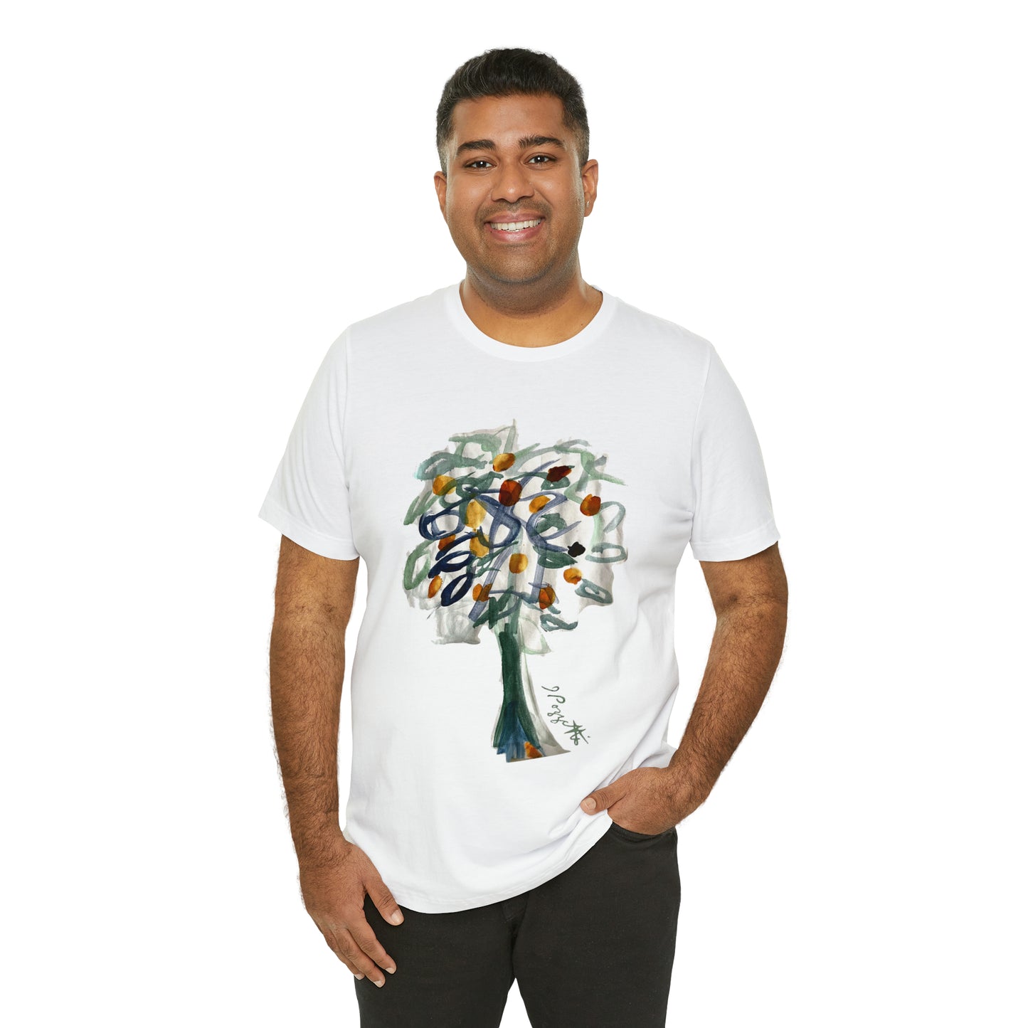 TREE Watercolor Painting on T Shirt