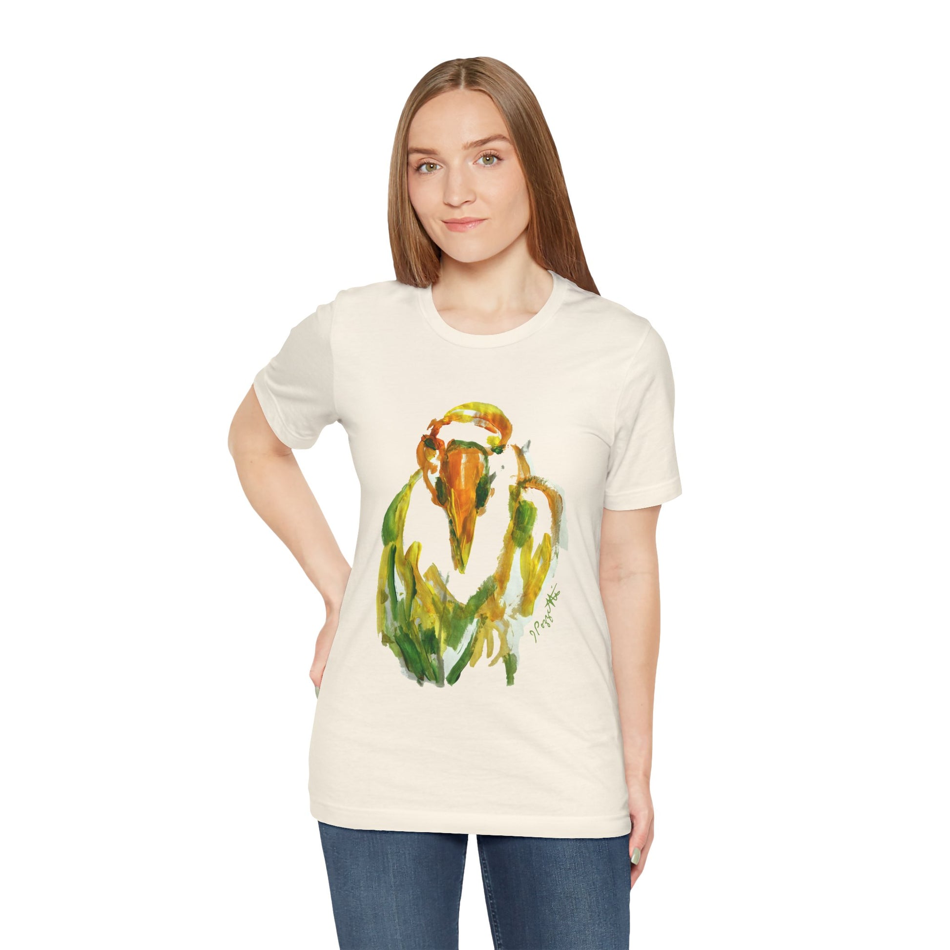 BIRD Watercolor Painting on T Shirt