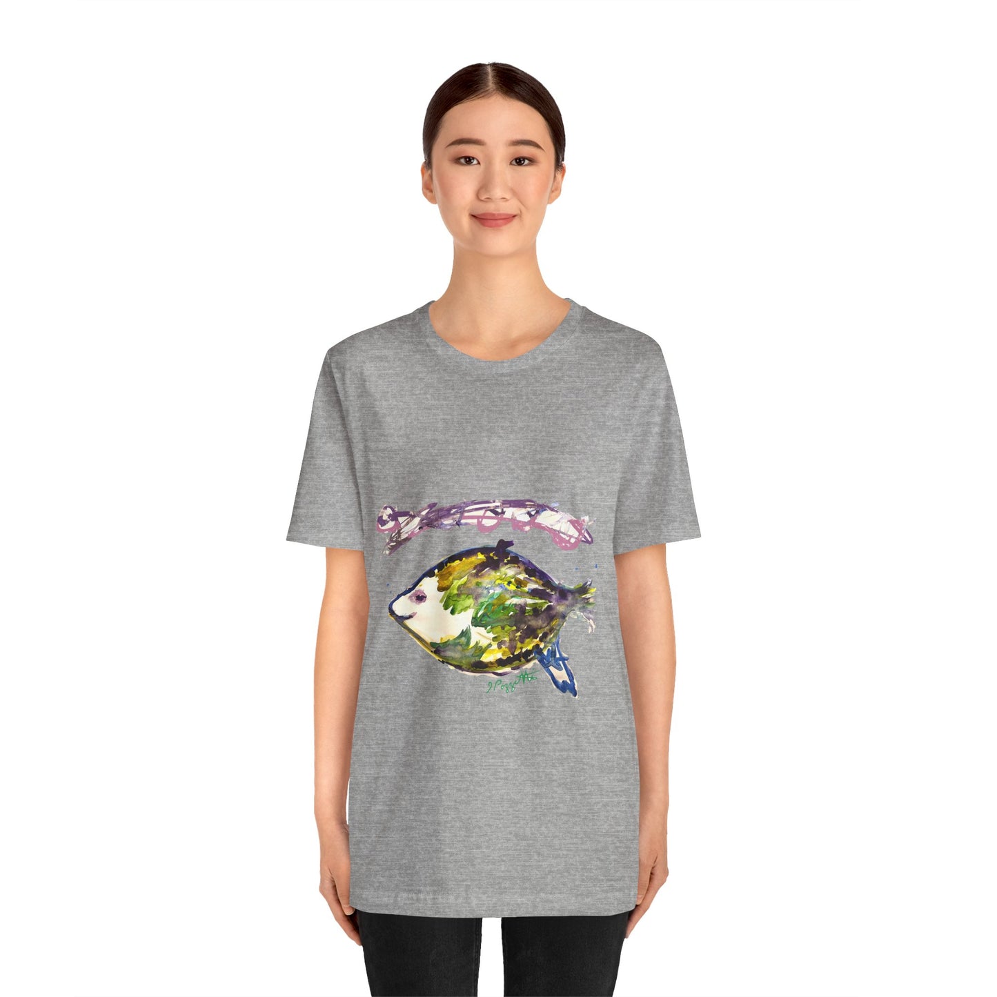 FISH Watercolor Painting on T Shirt