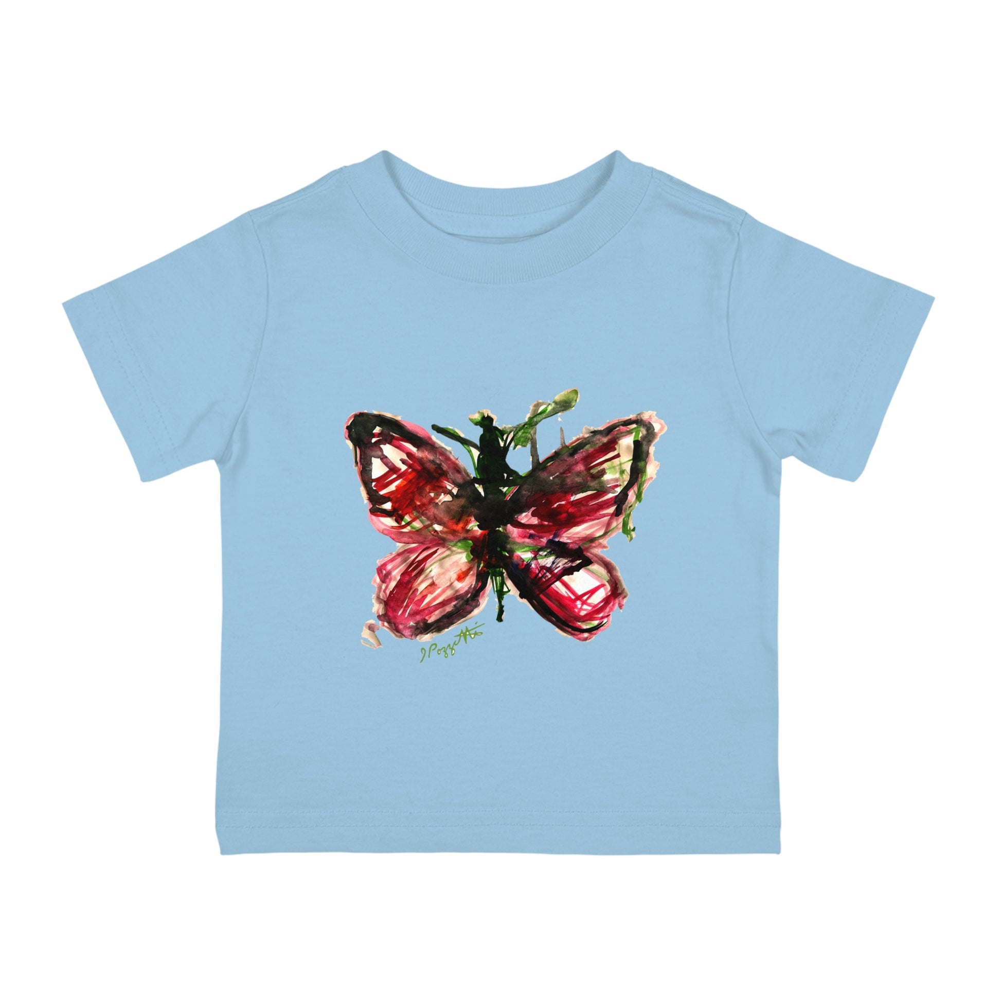 Infant Cotton Jersey Tee with Watercolor BUTTERFLY