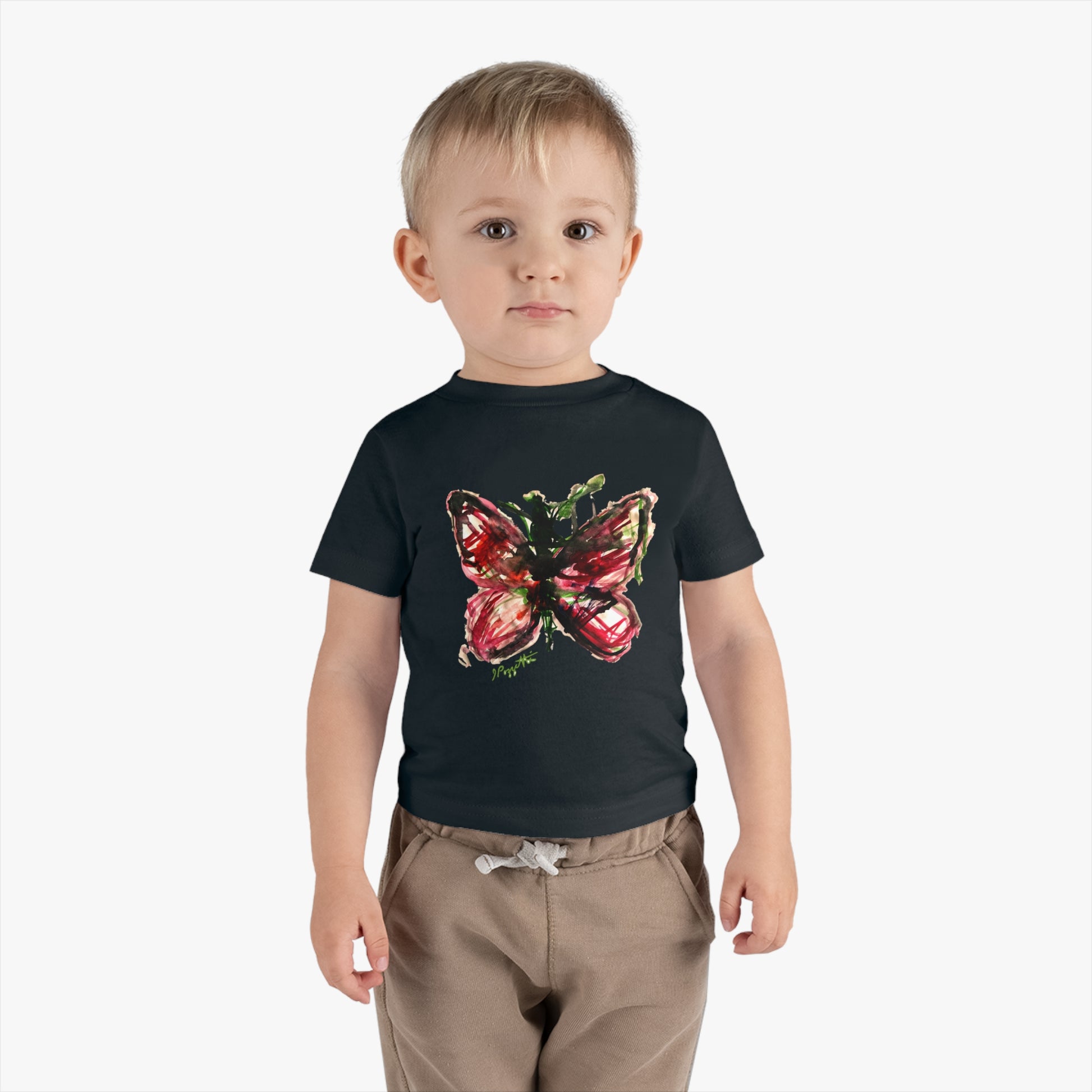 Infant Cotton Jersey Tee with Watercolor BUTTERFLY