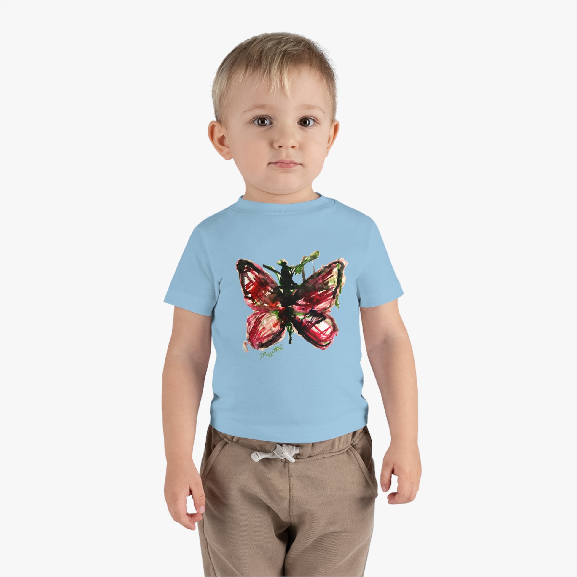 Infant Cotton Jersey Tee with Watercolor BUTTERFLY