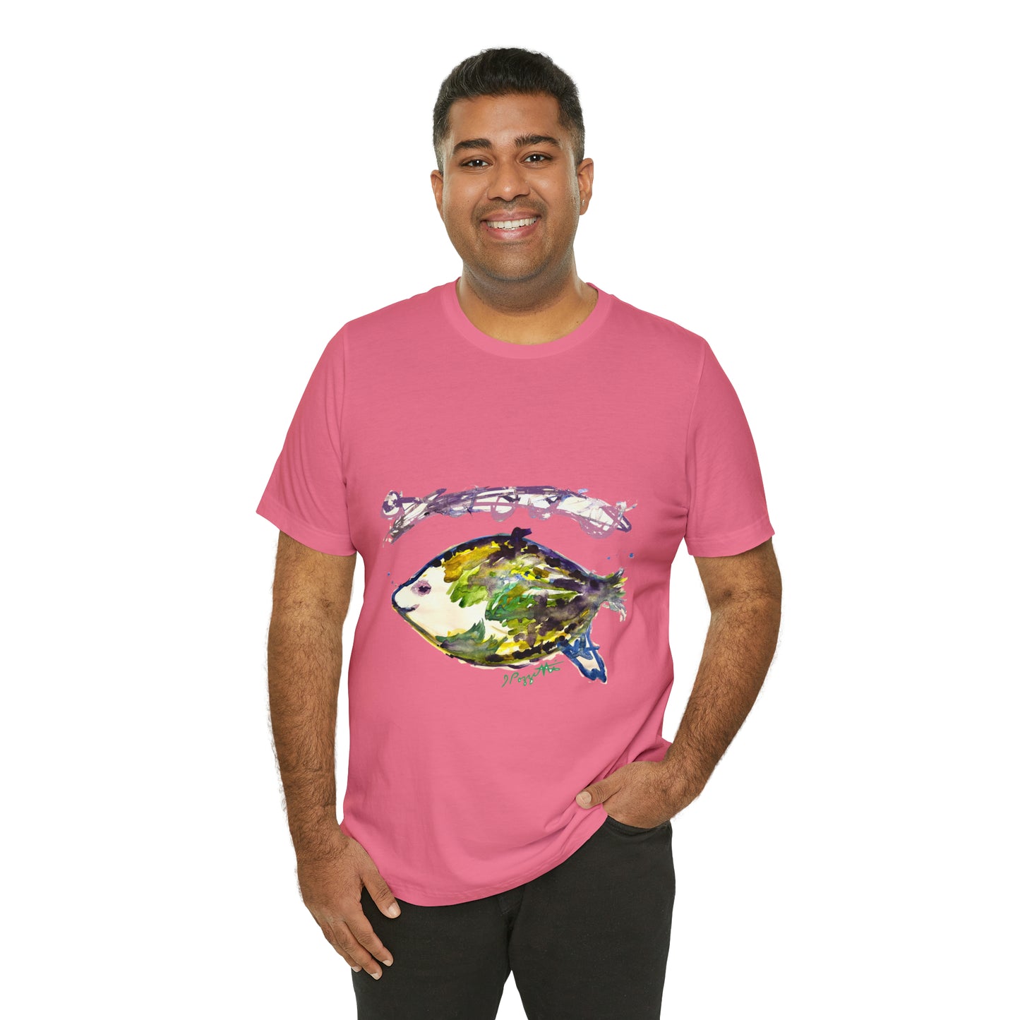 FISH Watercolor Painting on T Shirt