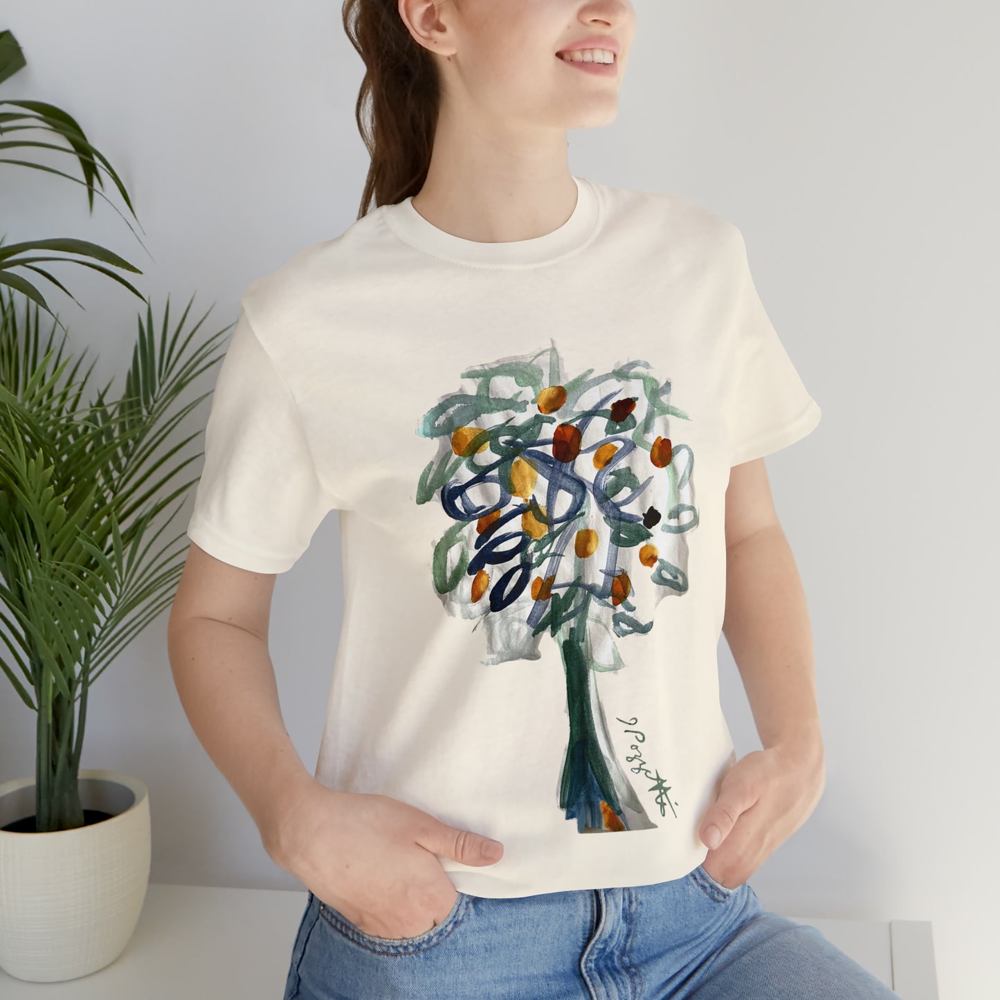 TREE Watercolor Painting on T Shirt