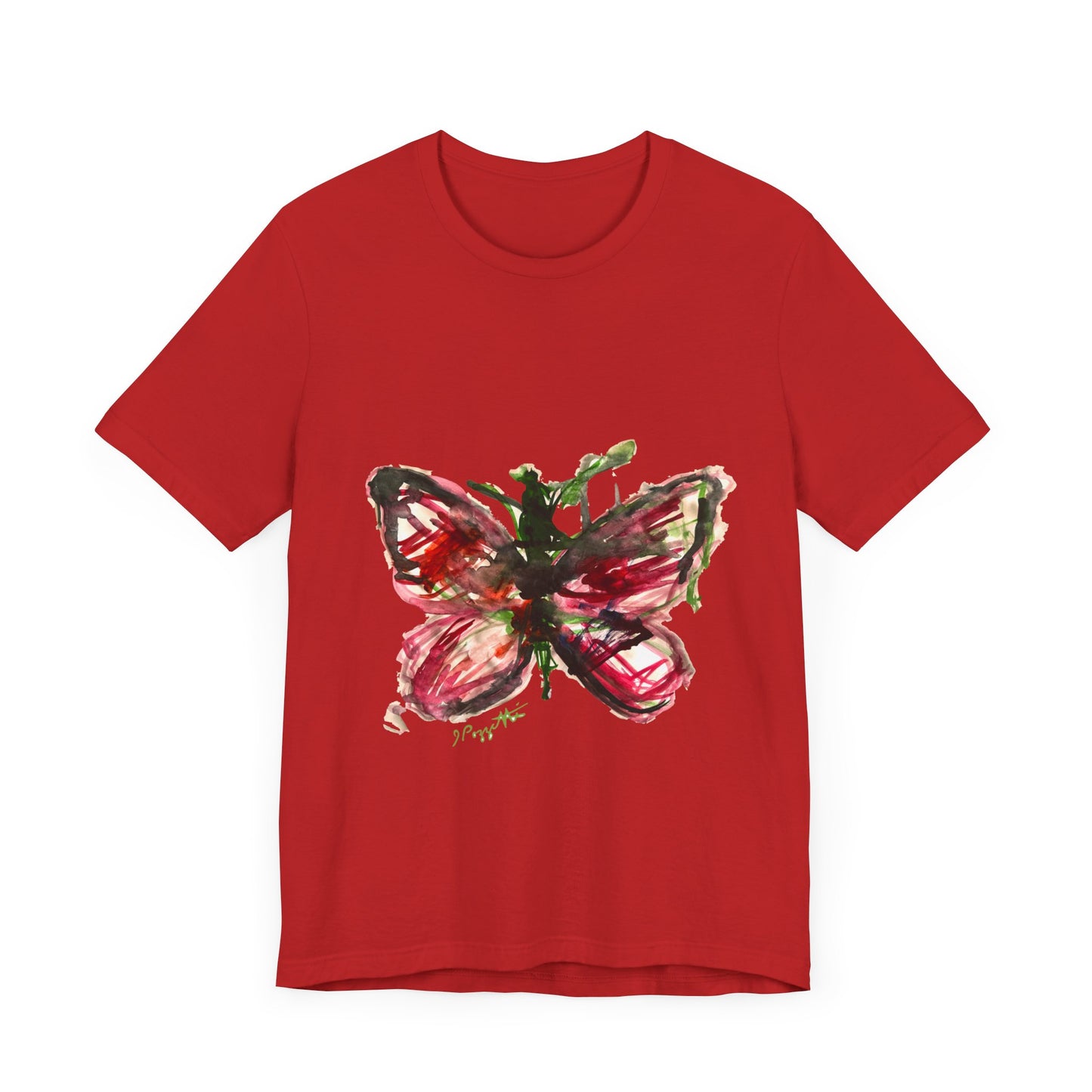 BUTTERFLY Watercolor Painting on T Shirt