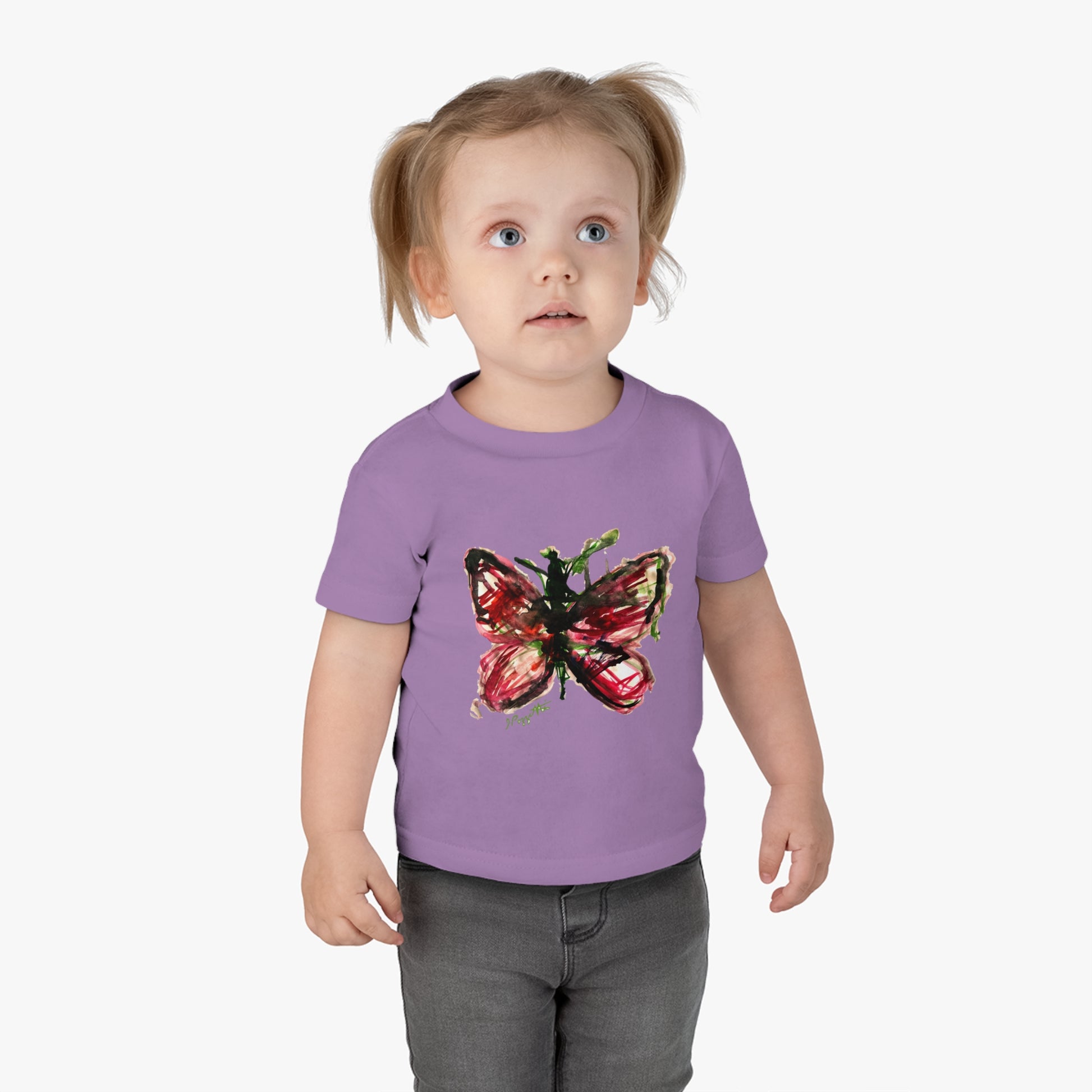 Infant Cotton Jersey Tee with Watercolor BUTTERFLY