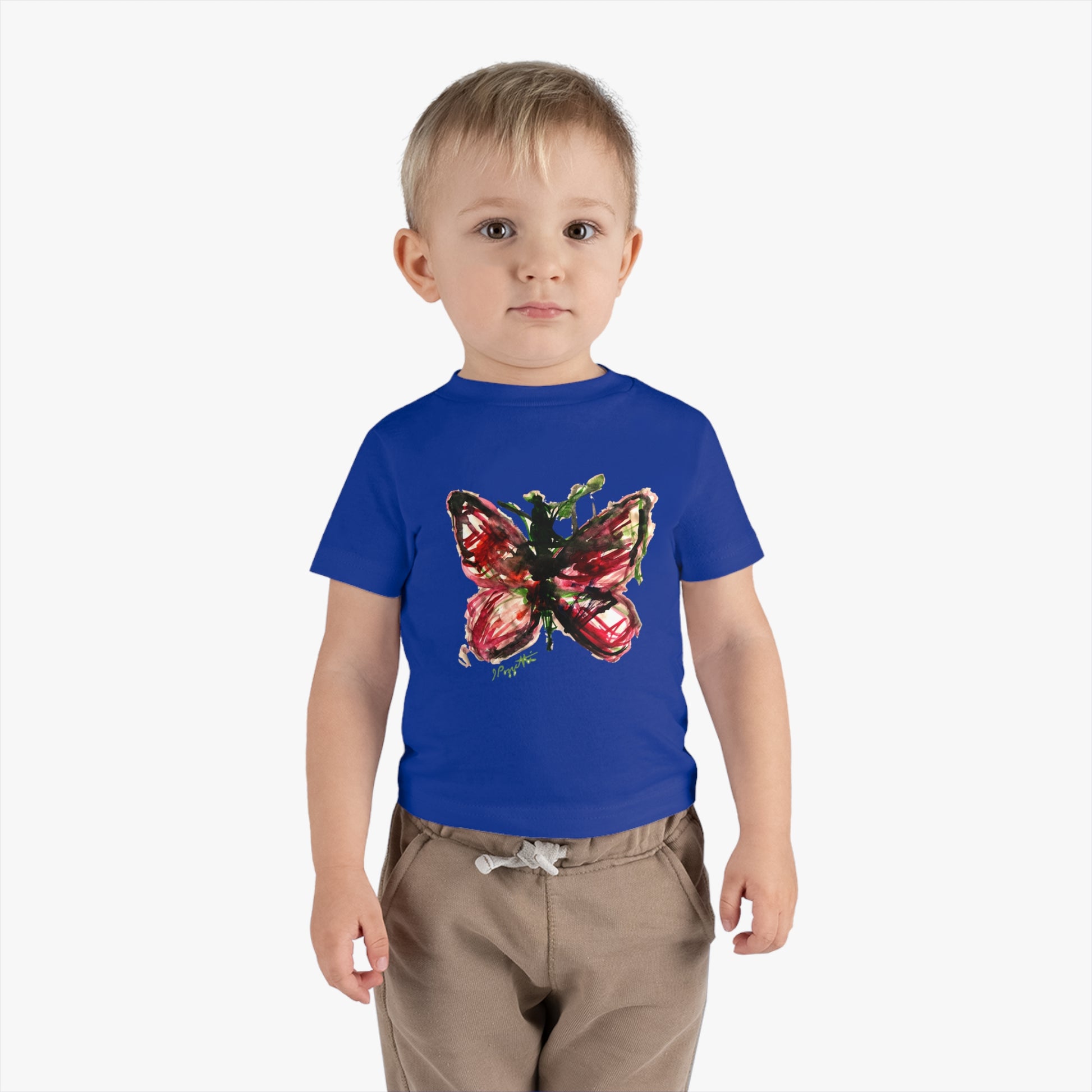Infant Cotton Jersey Tee with Watercolor BUTTERFLY