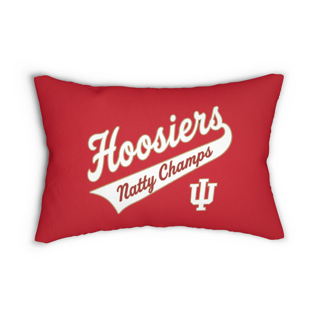 Hoosiers Natty Champs Lumbar Pillow — Indiana University Red Decorative Pillow