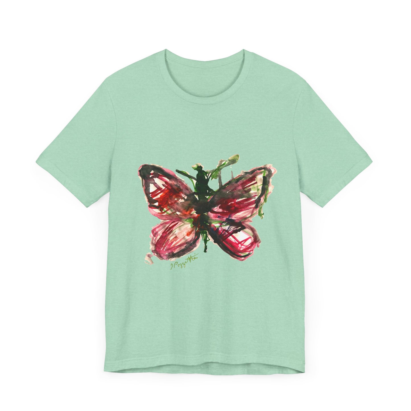 BUTTERFLY Watercolor Painting on T Shirt