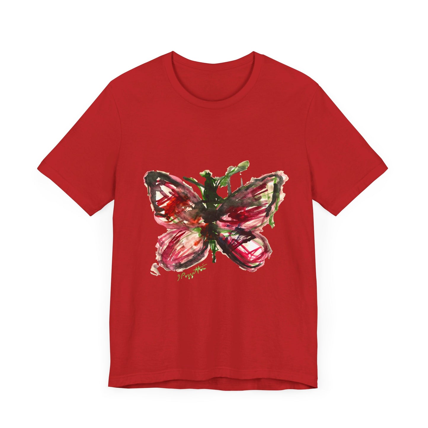 BUTTERFLY Watercolor Painting on T Shirt