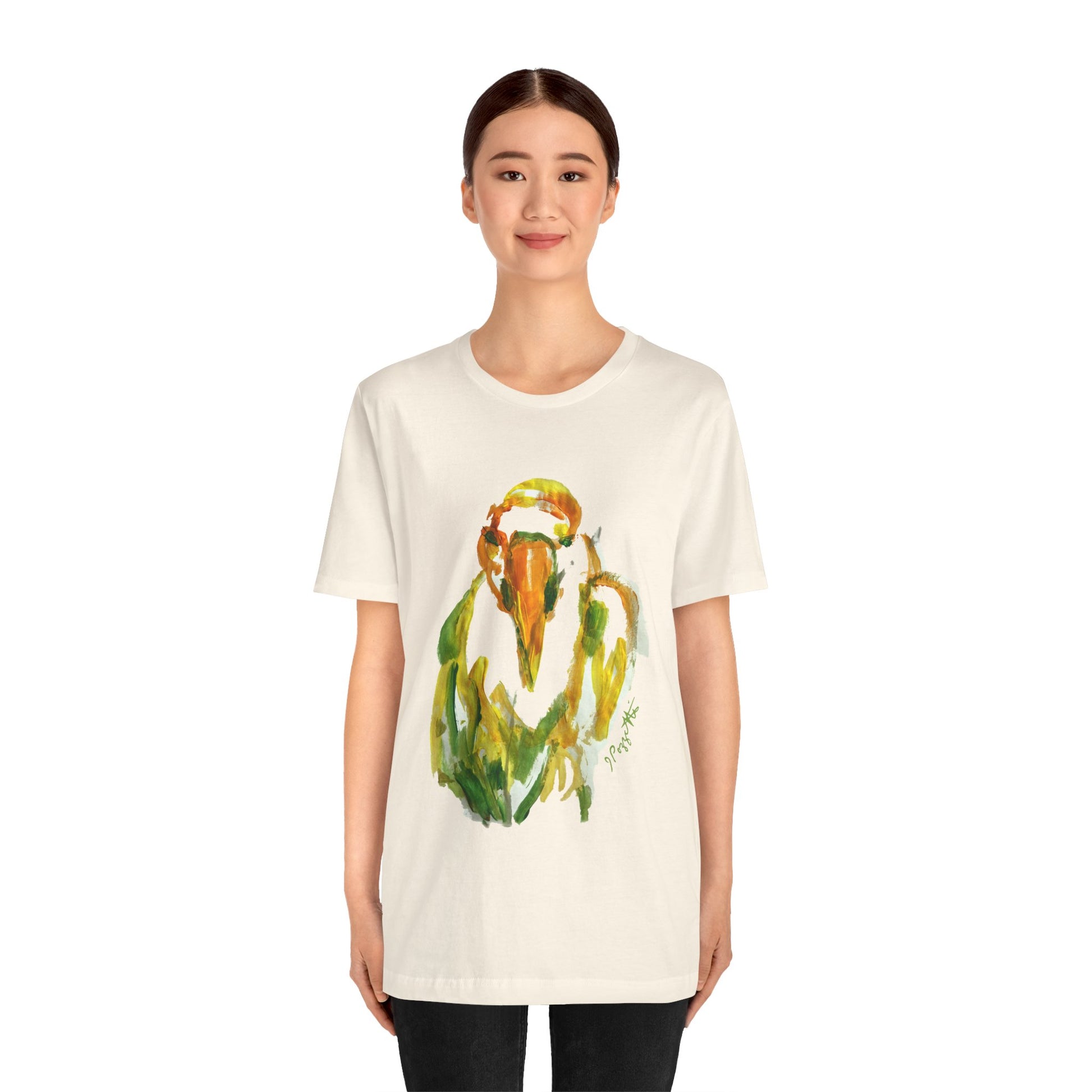 BIRD Watercolor Painting on T Shirt