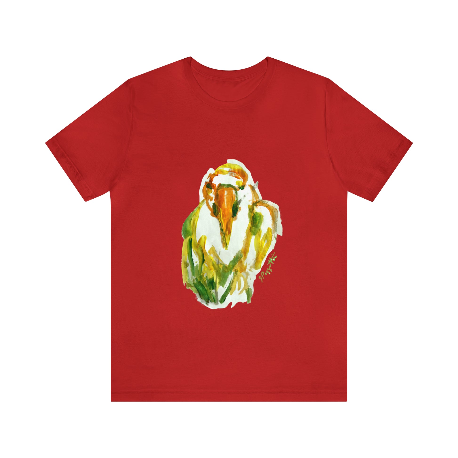 BIRD Watercolor Painting T Shirt with H&B Logo on Back