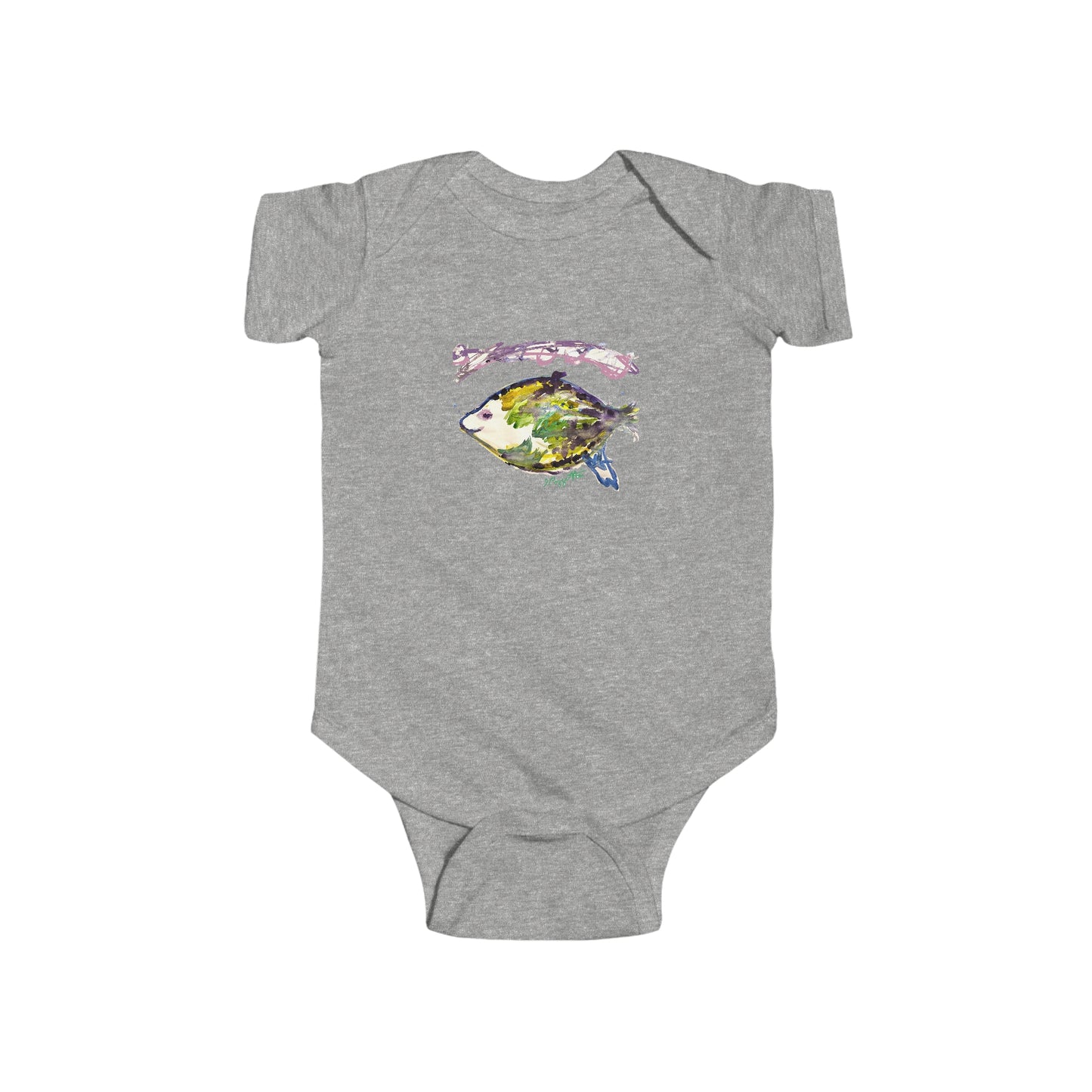 Baby Onesie with Fish Design