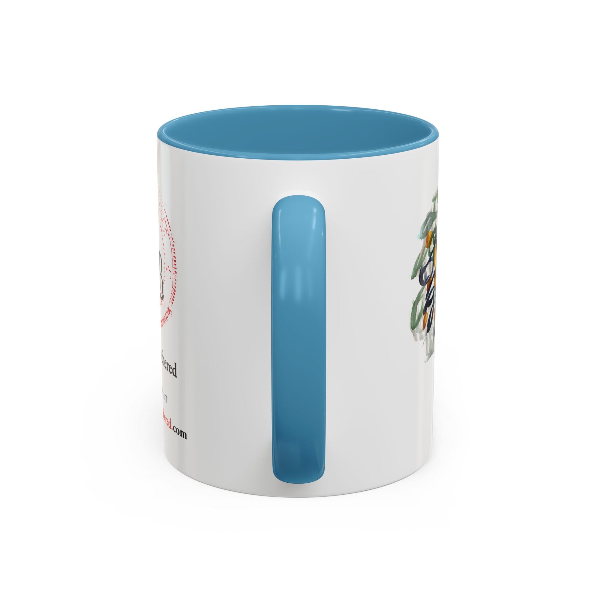 Accent Coffee Mug (11, 15oz) with Watercolor TREE Design