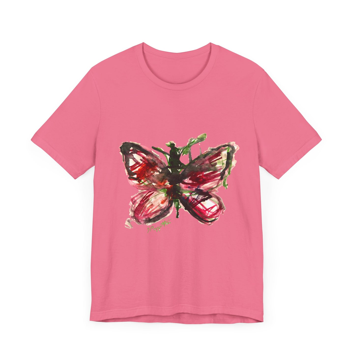 BUTTERFLY Watercolor Painting on T Shirt