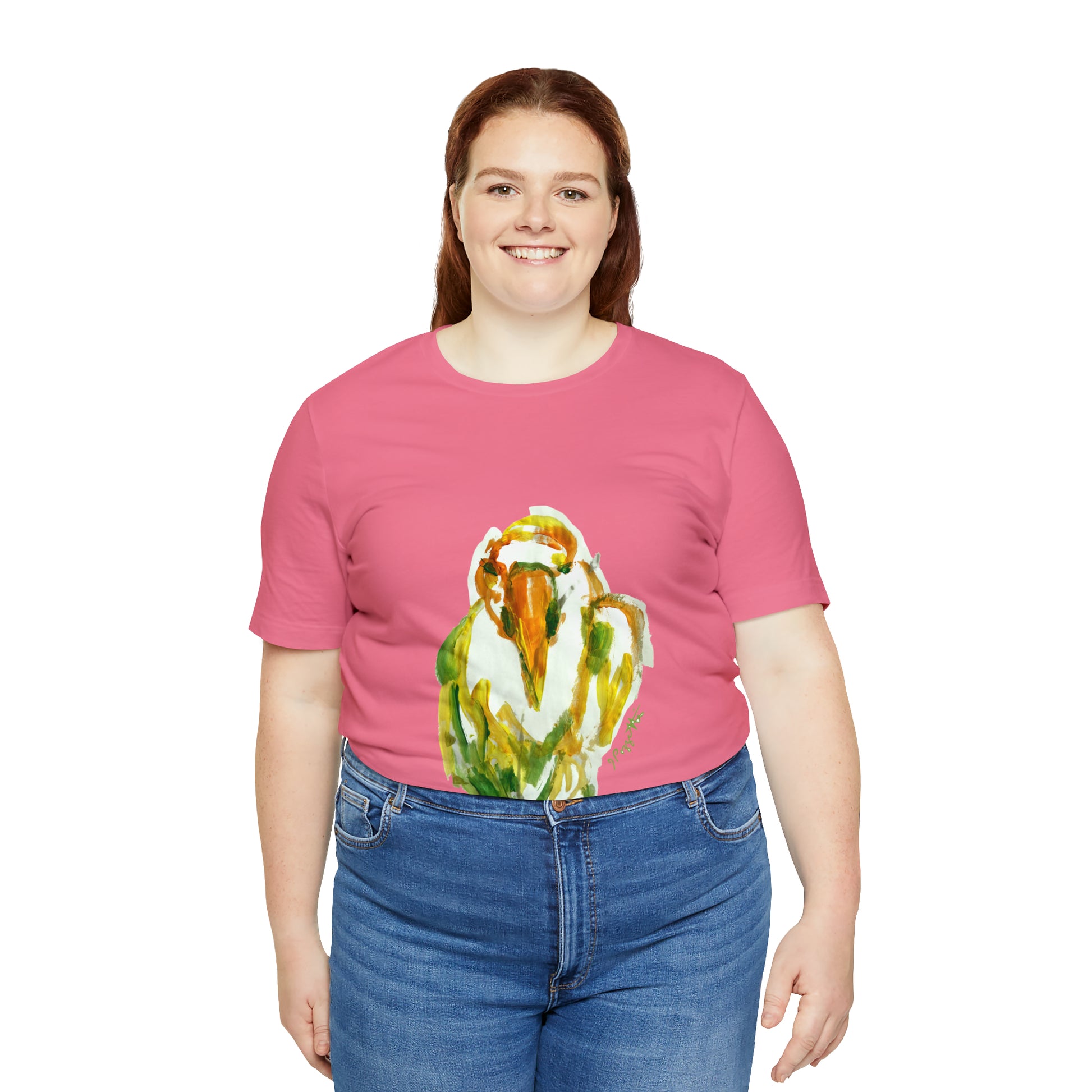 BIRD Watercolor Painting T Shirt with H&B Logo on Back