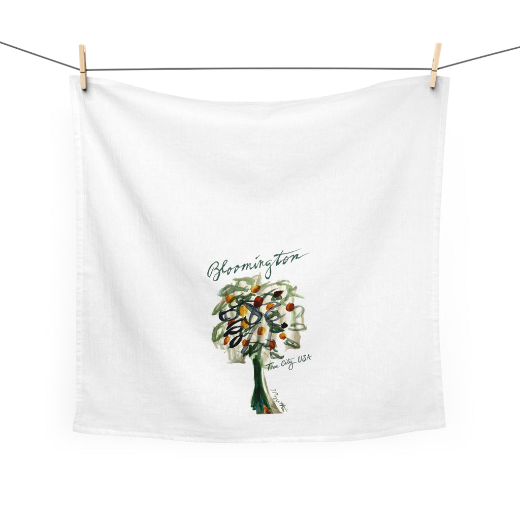 Bloomington Tree Design Tea Towel -  28 x 28"