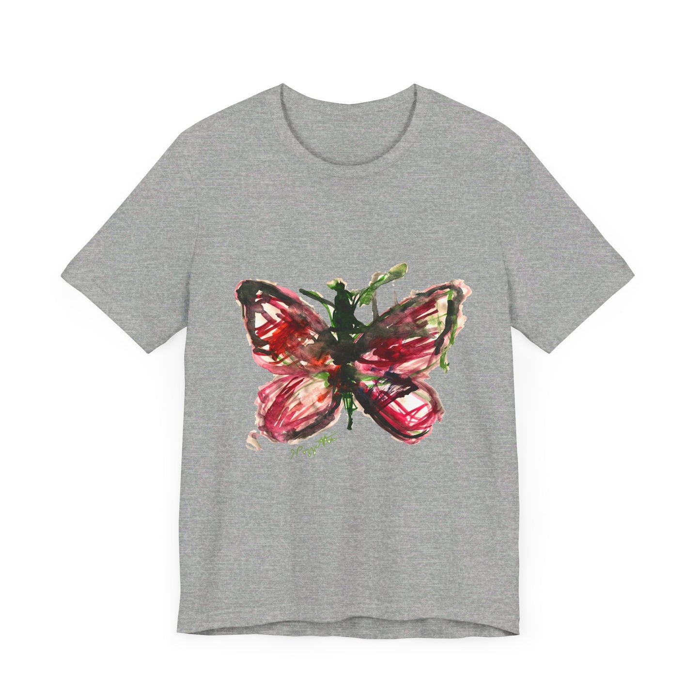 BUTTERFLY Watercolor Painting on T Shirt