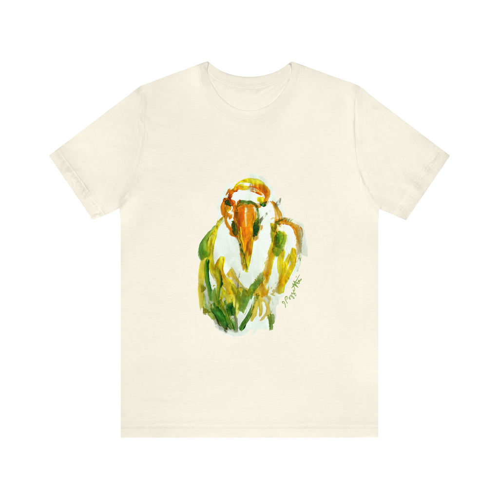 BIRD Watercolor Painting T Shirt with H&B Logo on Back