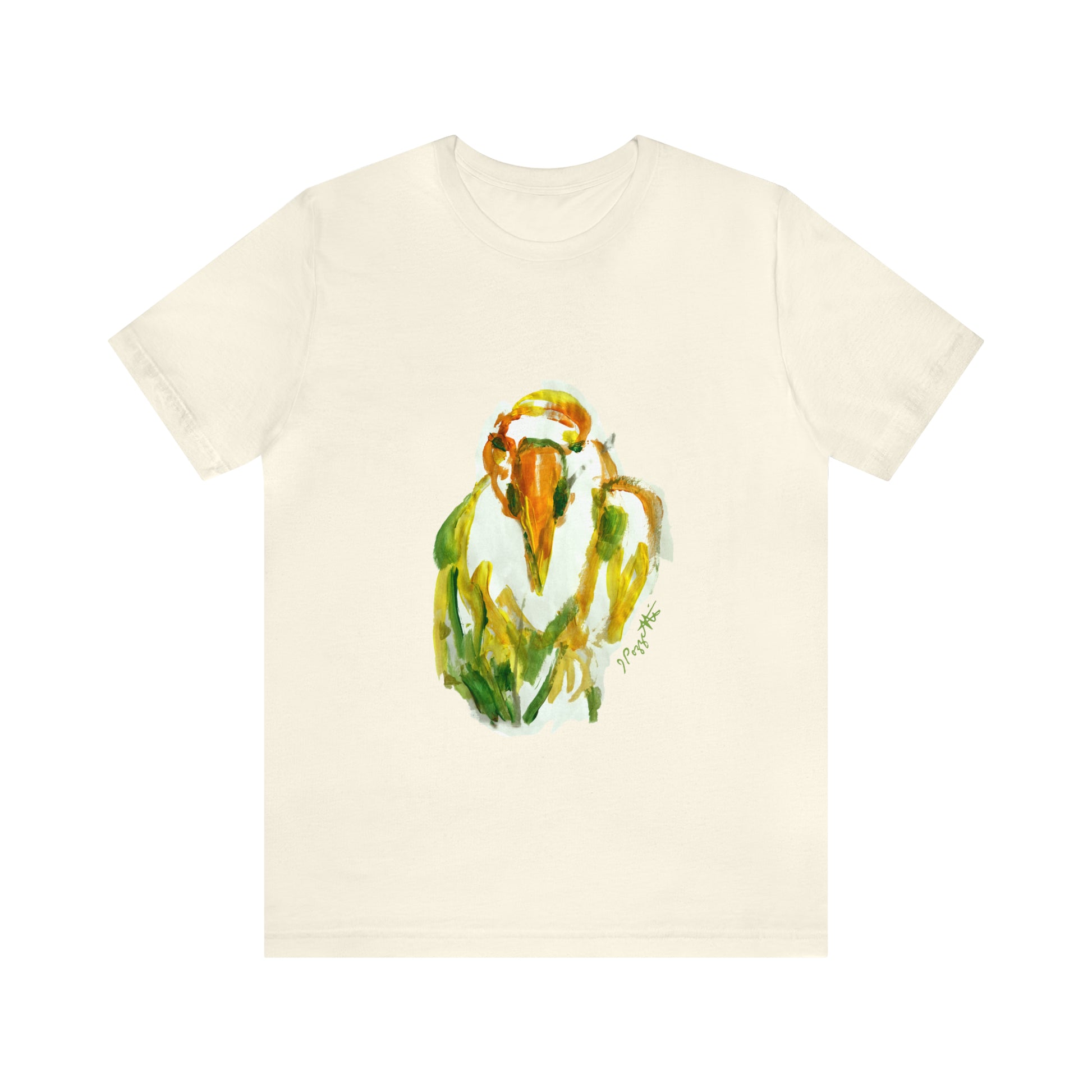 BIRD Watercolor Painting T Shirt with H&B Logo on Back