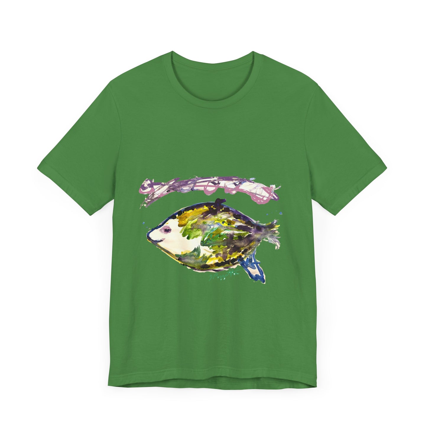 FISH Watercolor Painting on T Shirt