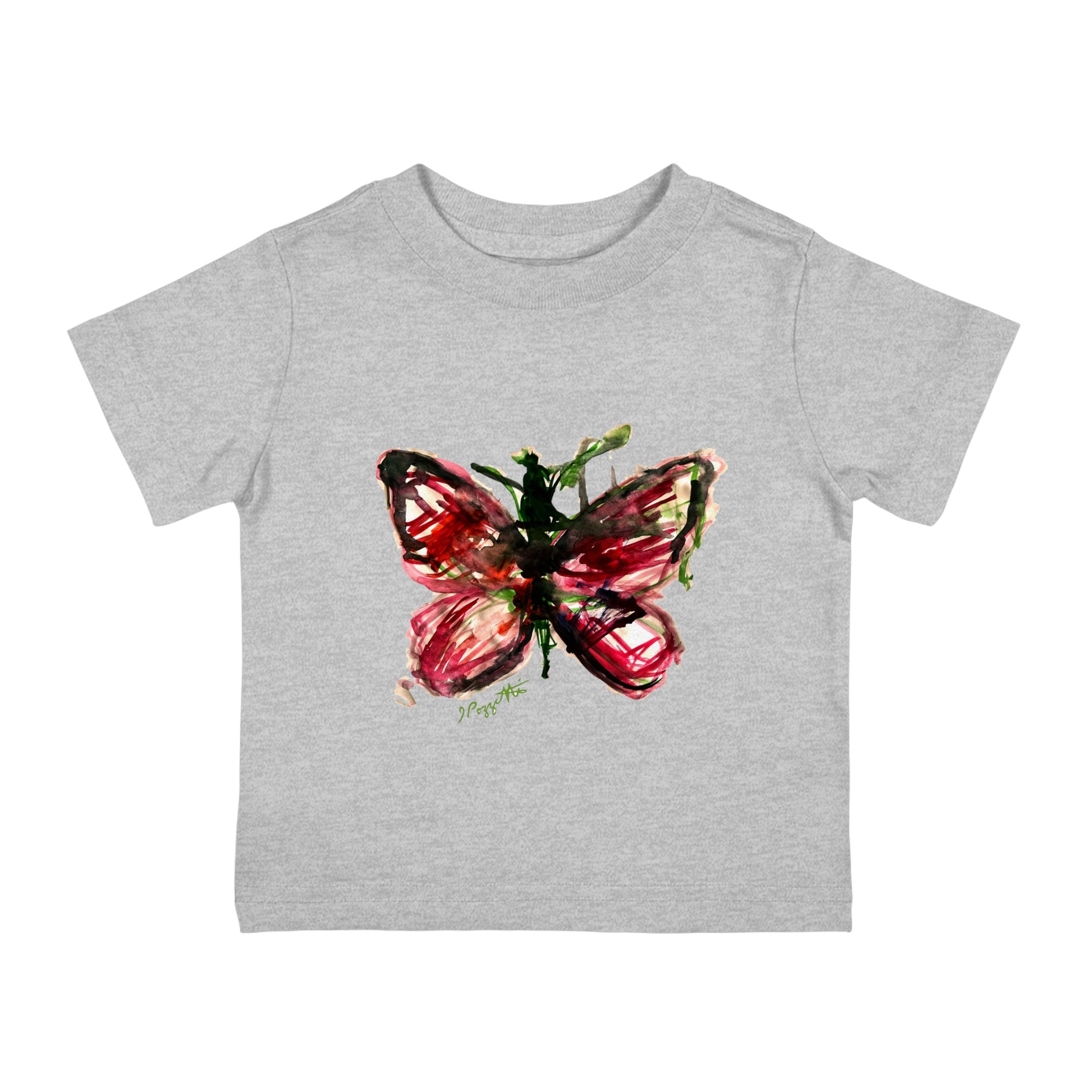 Infant Cotton Jersey Tee with Watercolor BUTTERFLY