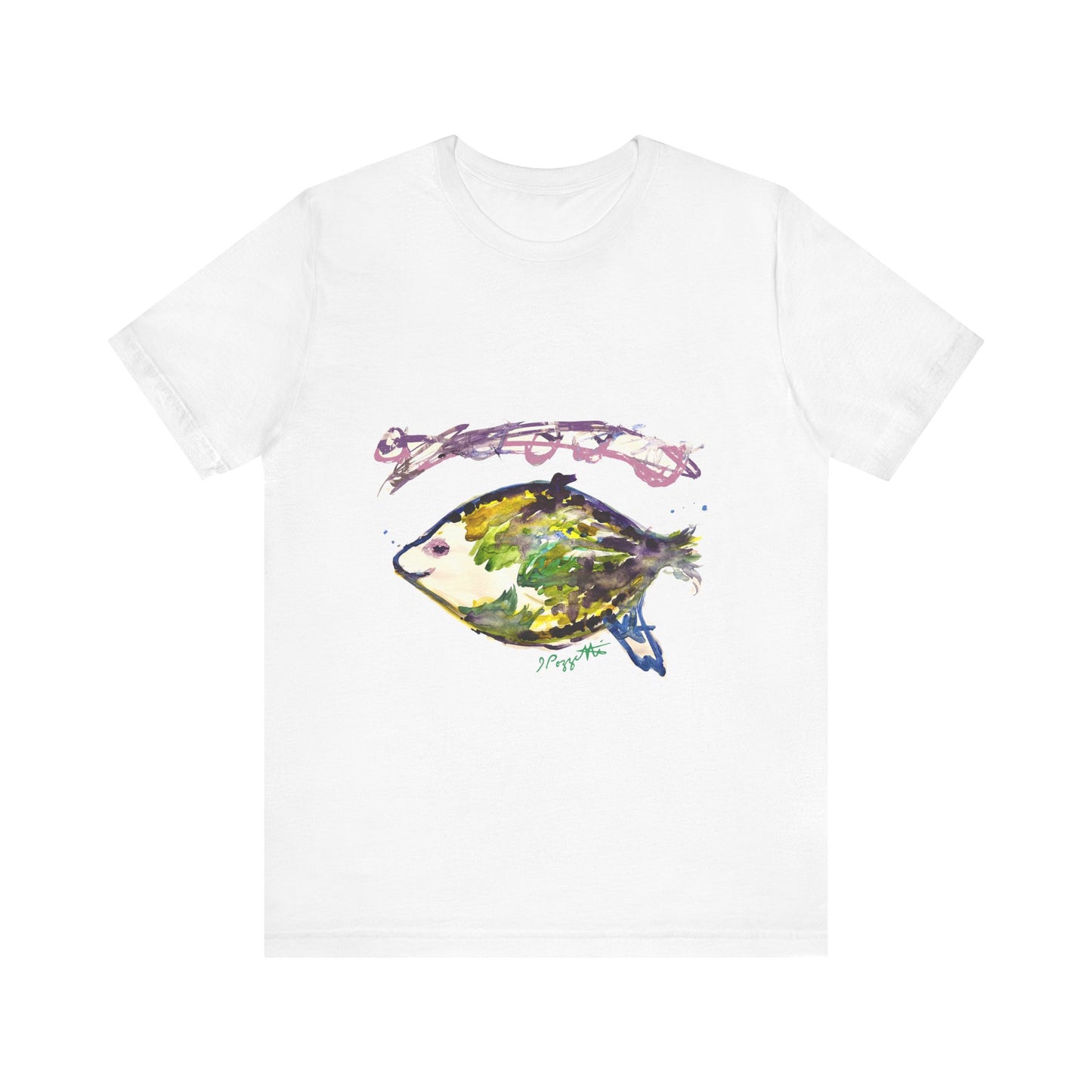 FISH Watercolor Painting on T Shirt