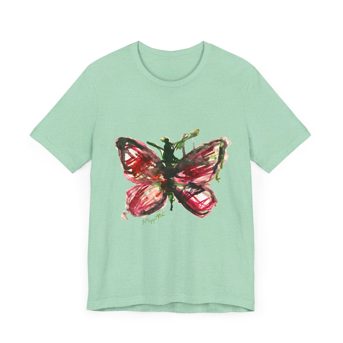 BUTTERFLY Watercolor Painting on T Shirt