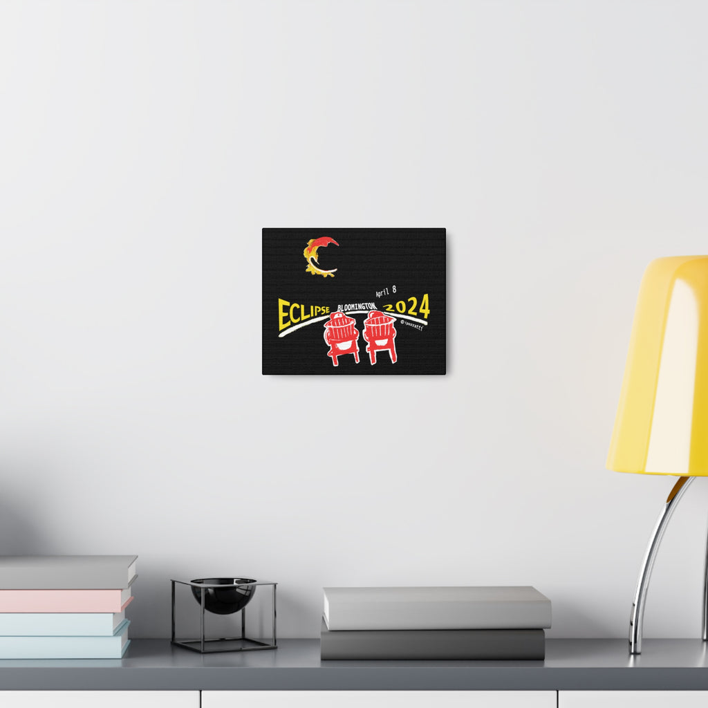 Watercolor Style Eclipse Canvas Art