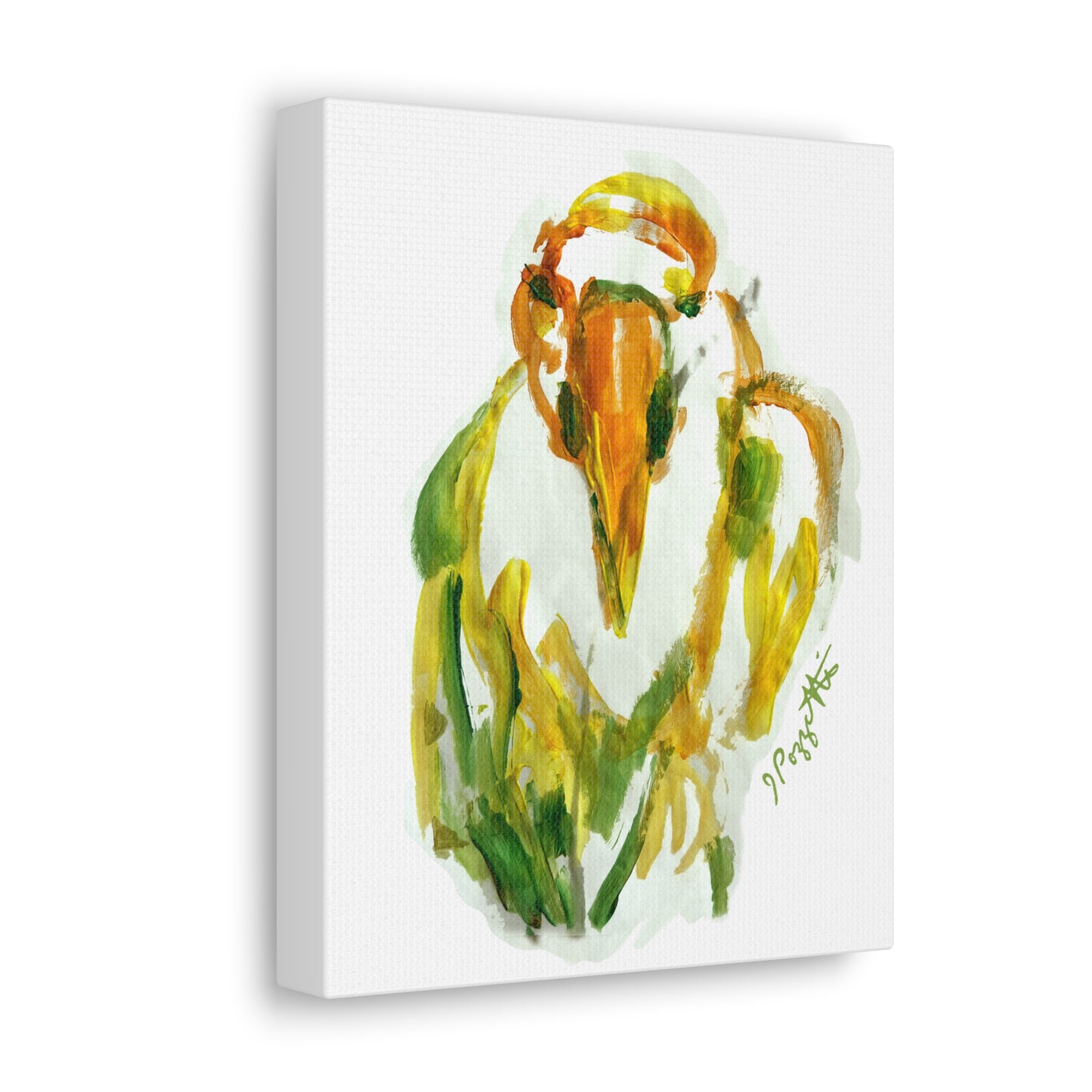 Watercolor Style Bird Canvas Art