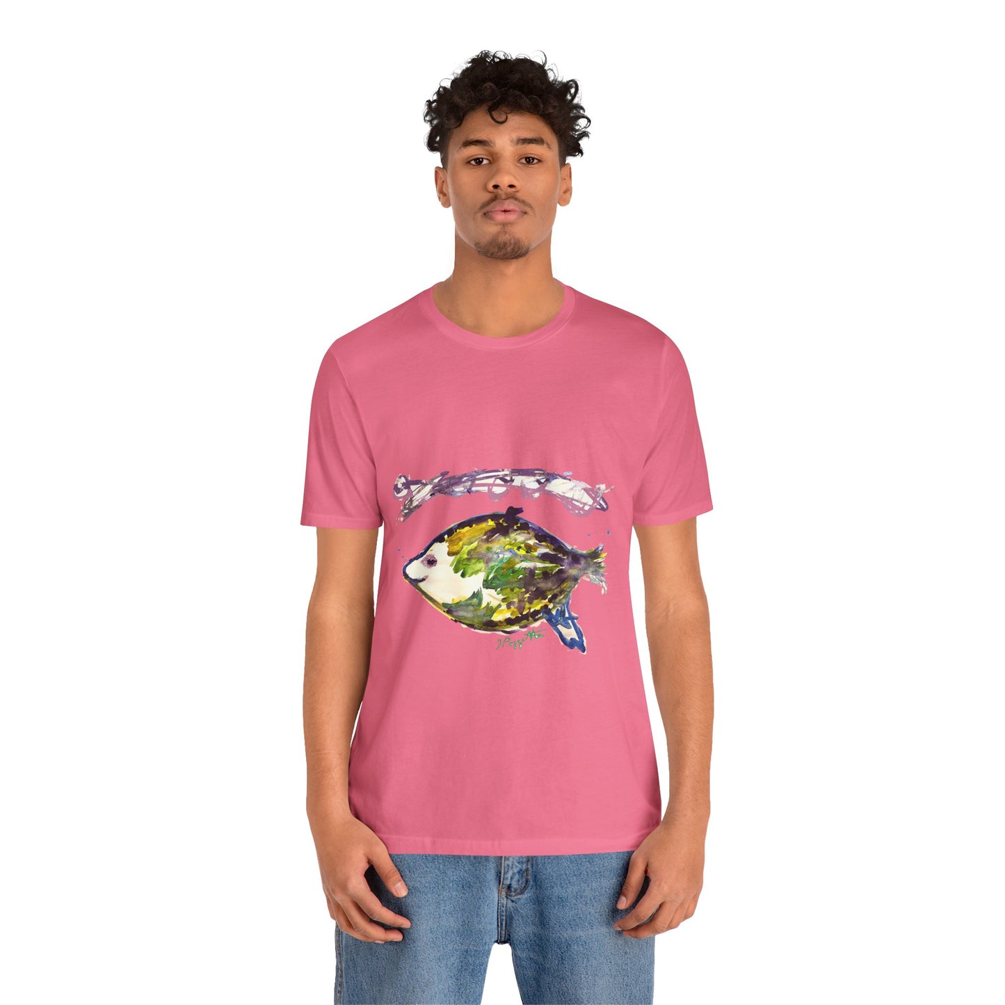 FISH Watercolor Painting on T Shirt