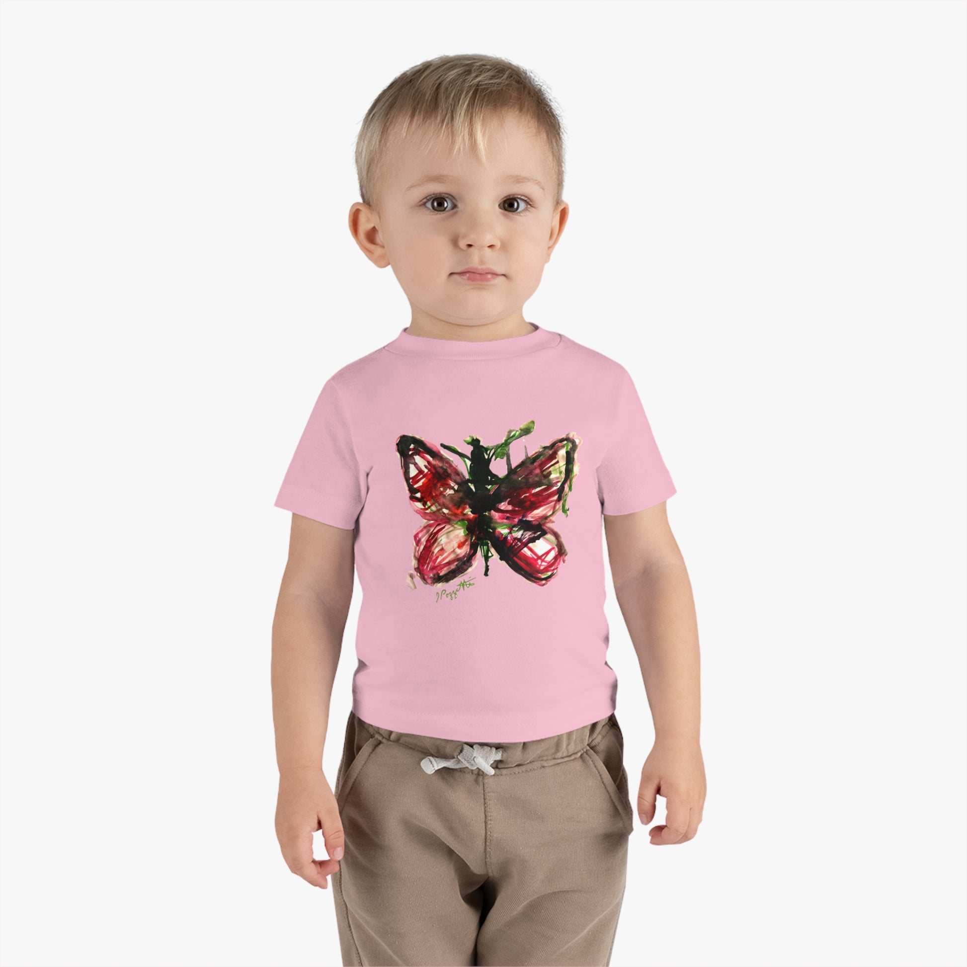 Infant Cotton Jersey Tee with Watercolor BUTTERFLY
