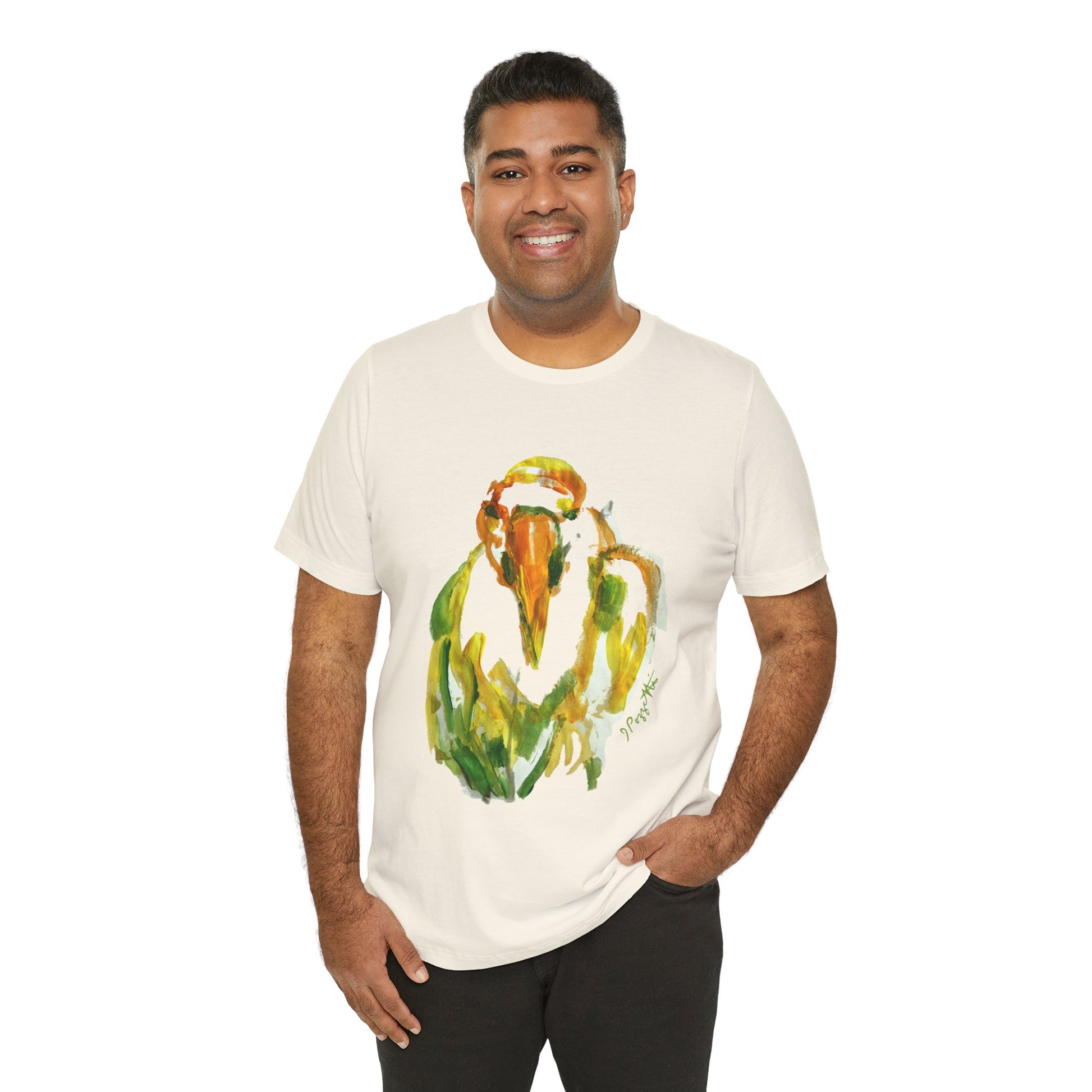 BIRD Watercolor Painting on T Shirt