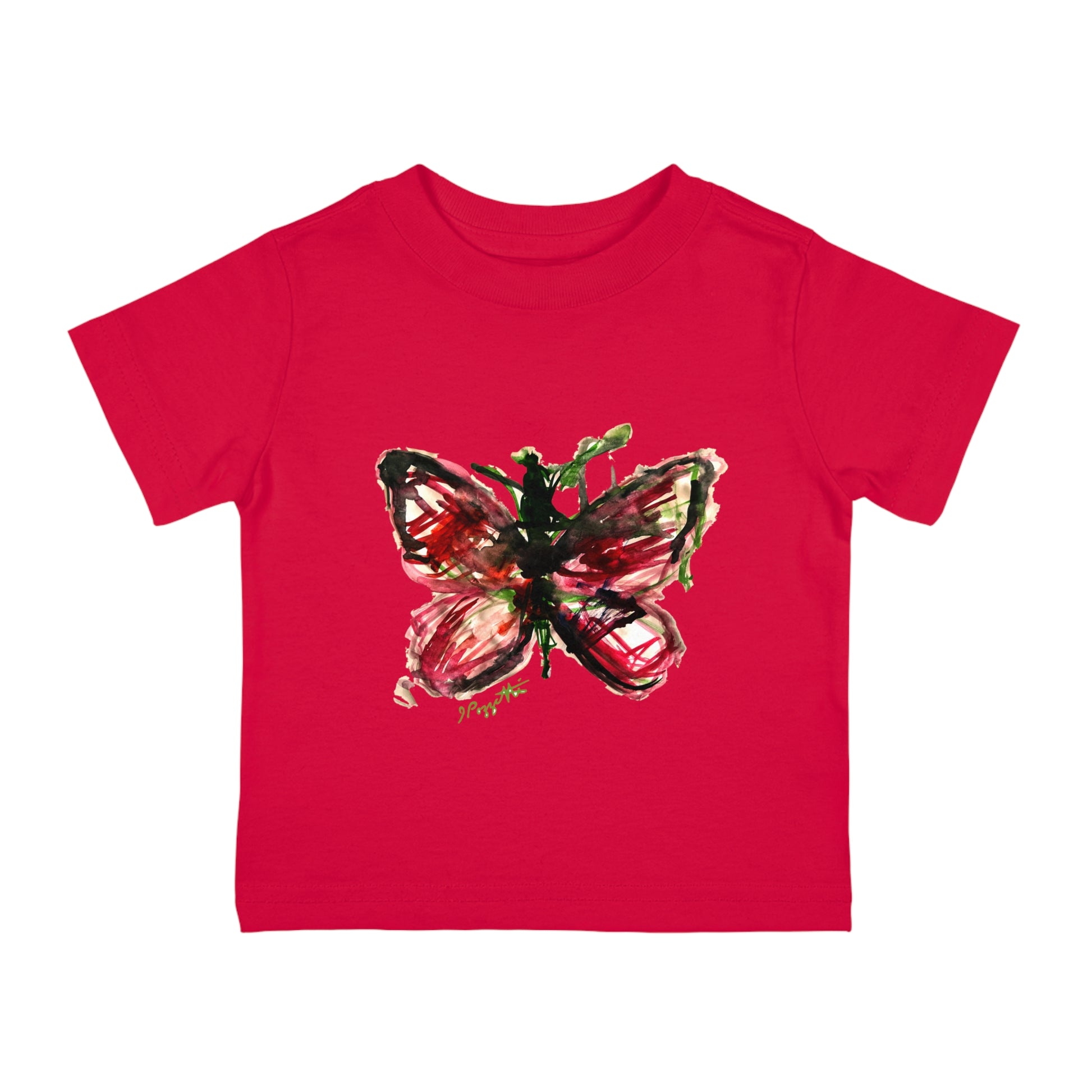 Infant Cotton Jersey Tee with Watercolor BUTTERFLY