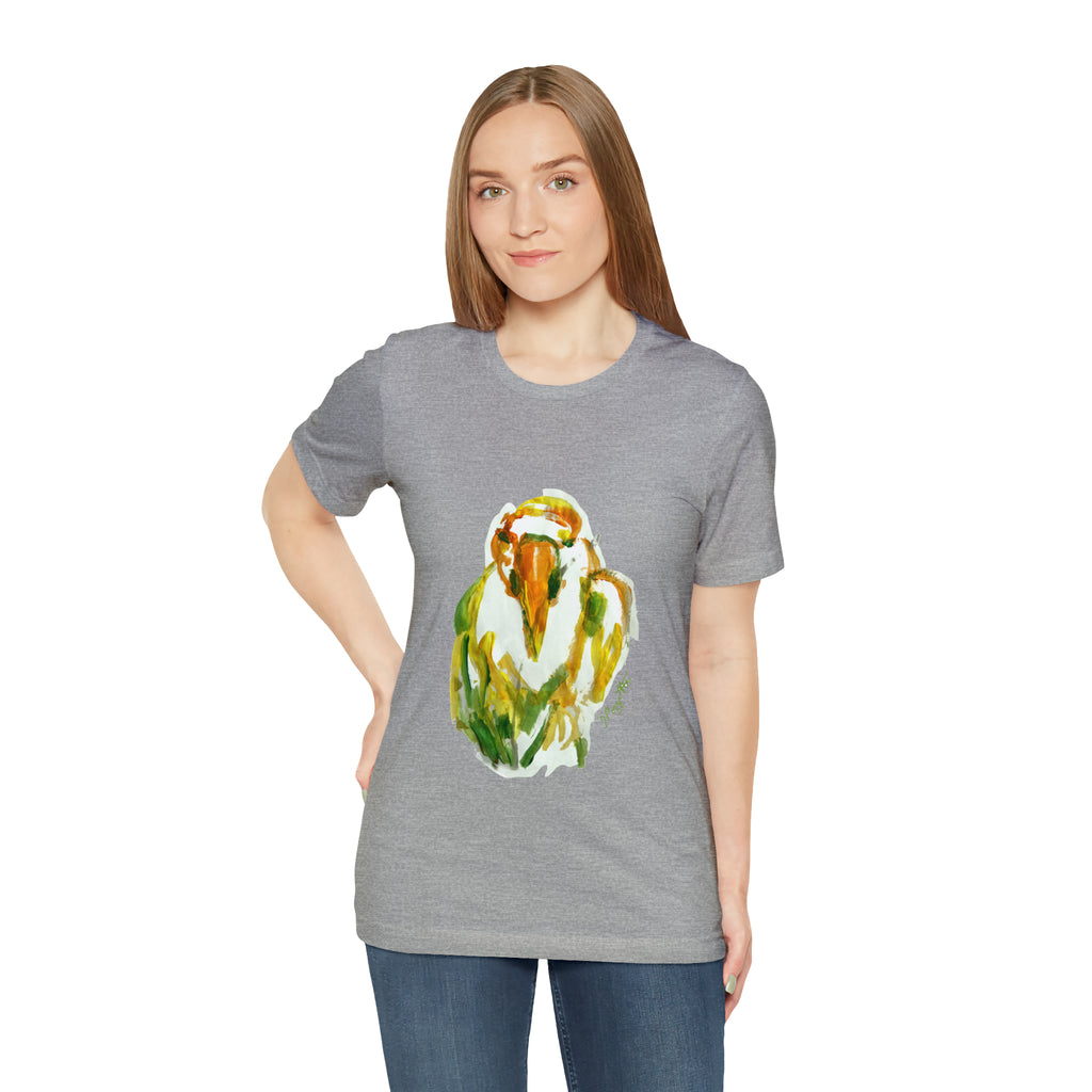 BIRD Watercolor Painting T Shirt with H&B Logo on Back