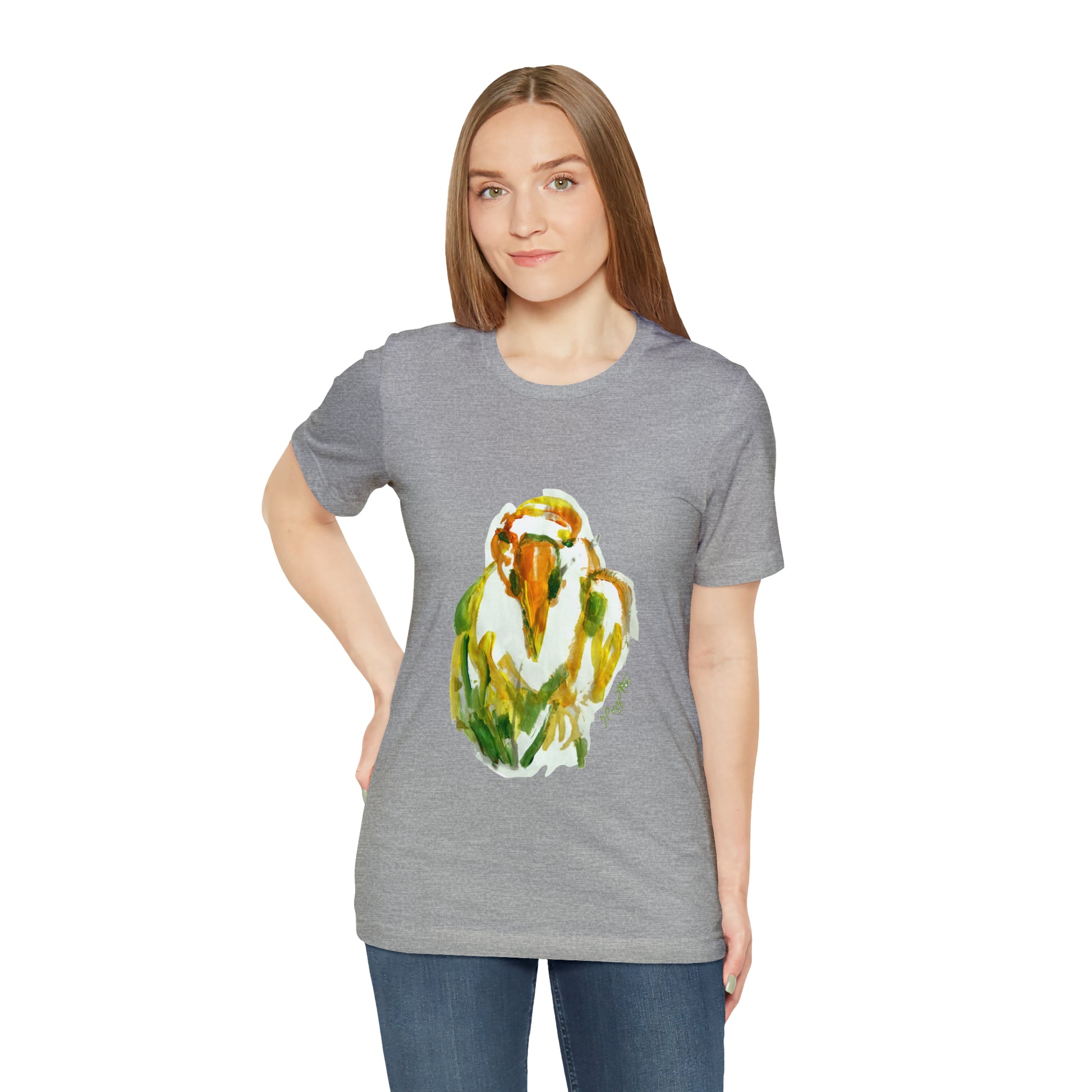 BIRD Watercolor Painting T Shirt with H&B Logo on Back