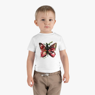 Infant Cotton Jersey Tee with Watercolor BUTTERFLY