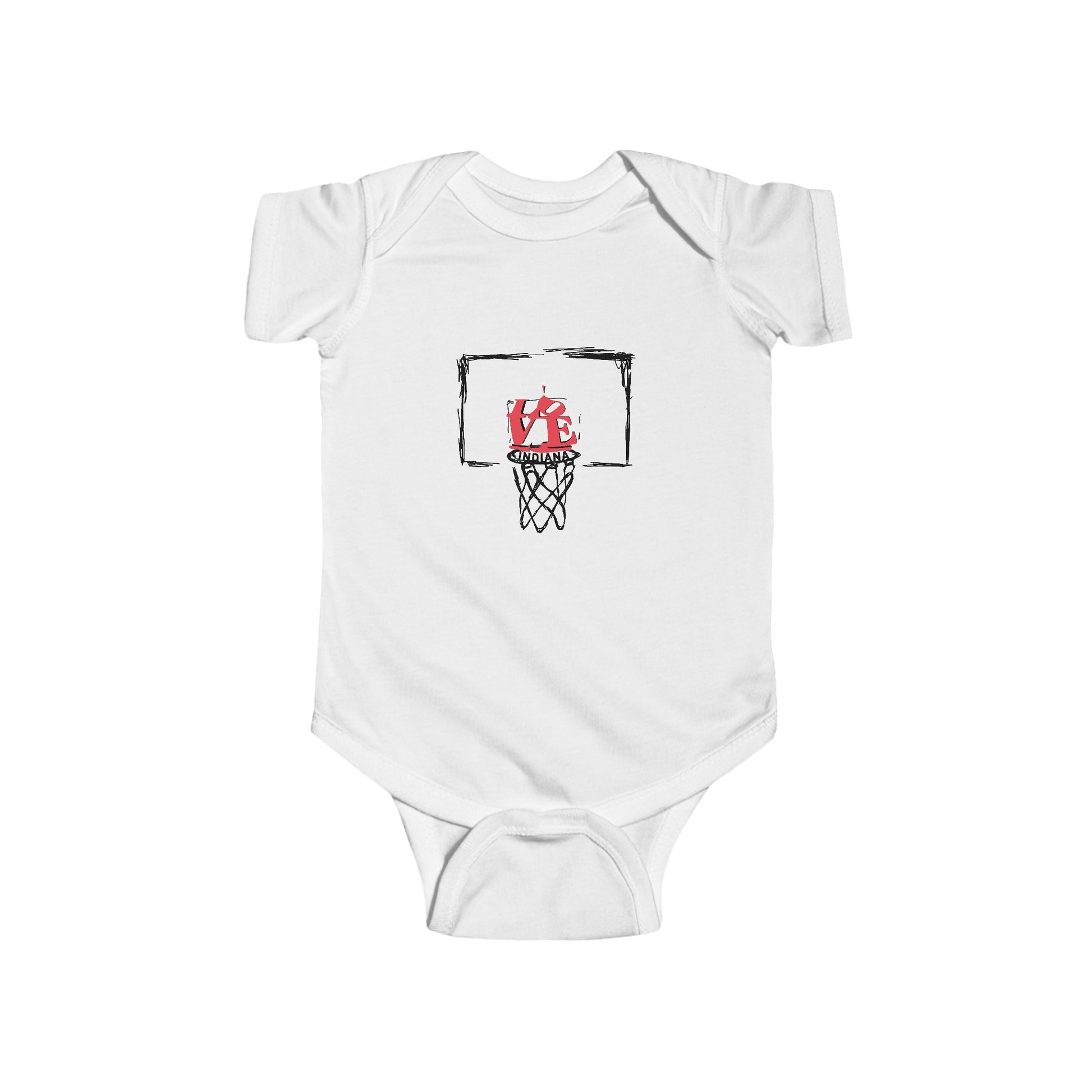 Baby Onesie with Indiana Basketball Design