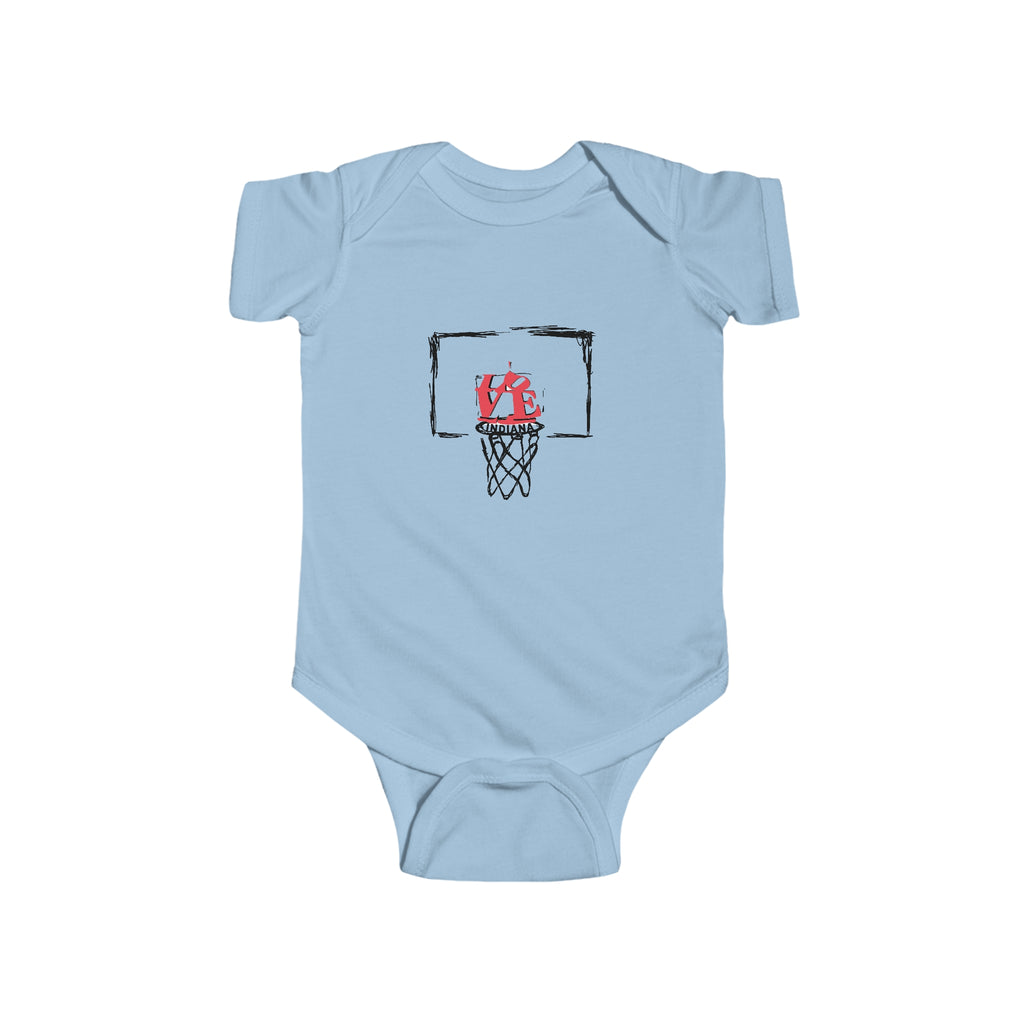 Baby Onesie with Indiana Basketball Design