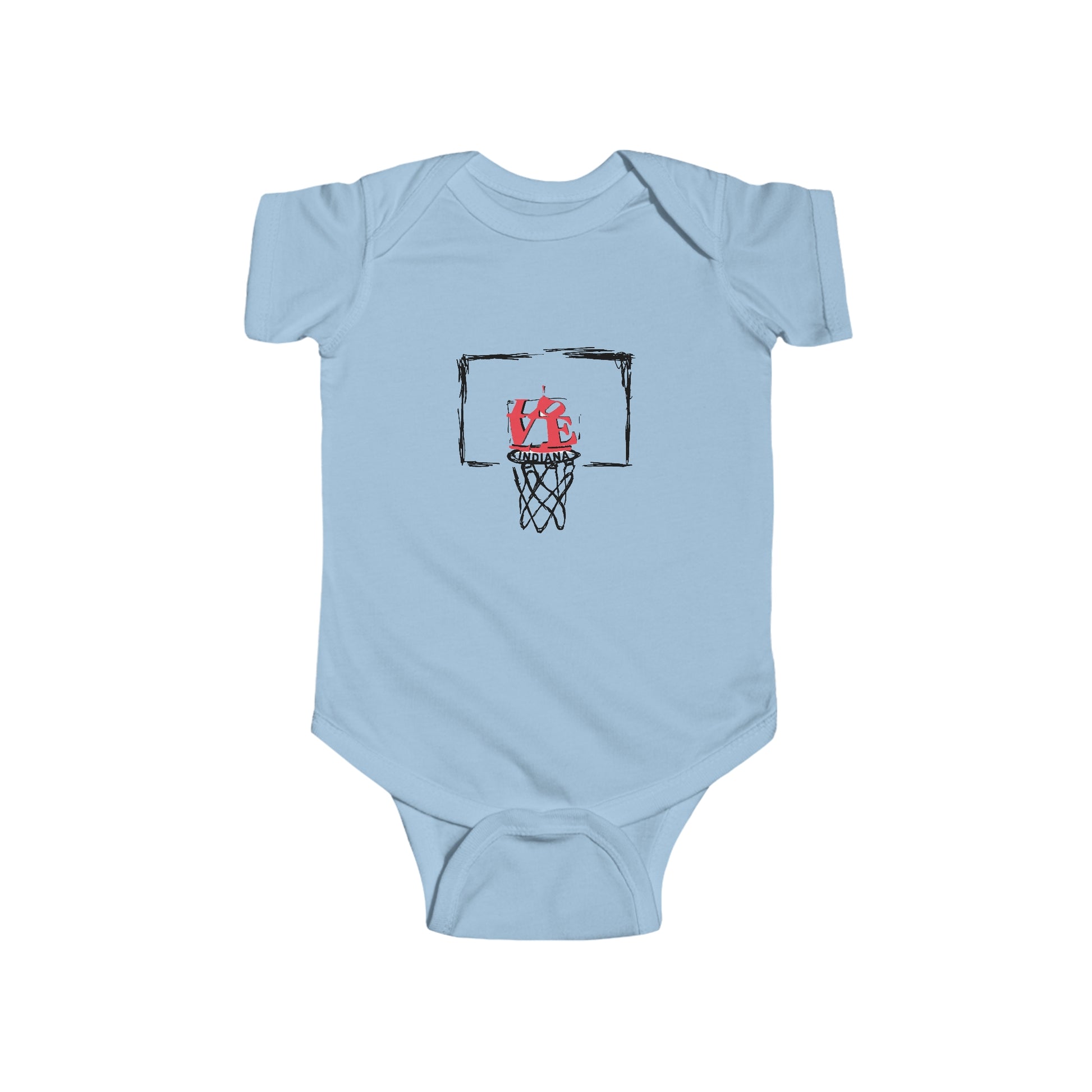 Baby Onesie with Indiana Basketball Design
