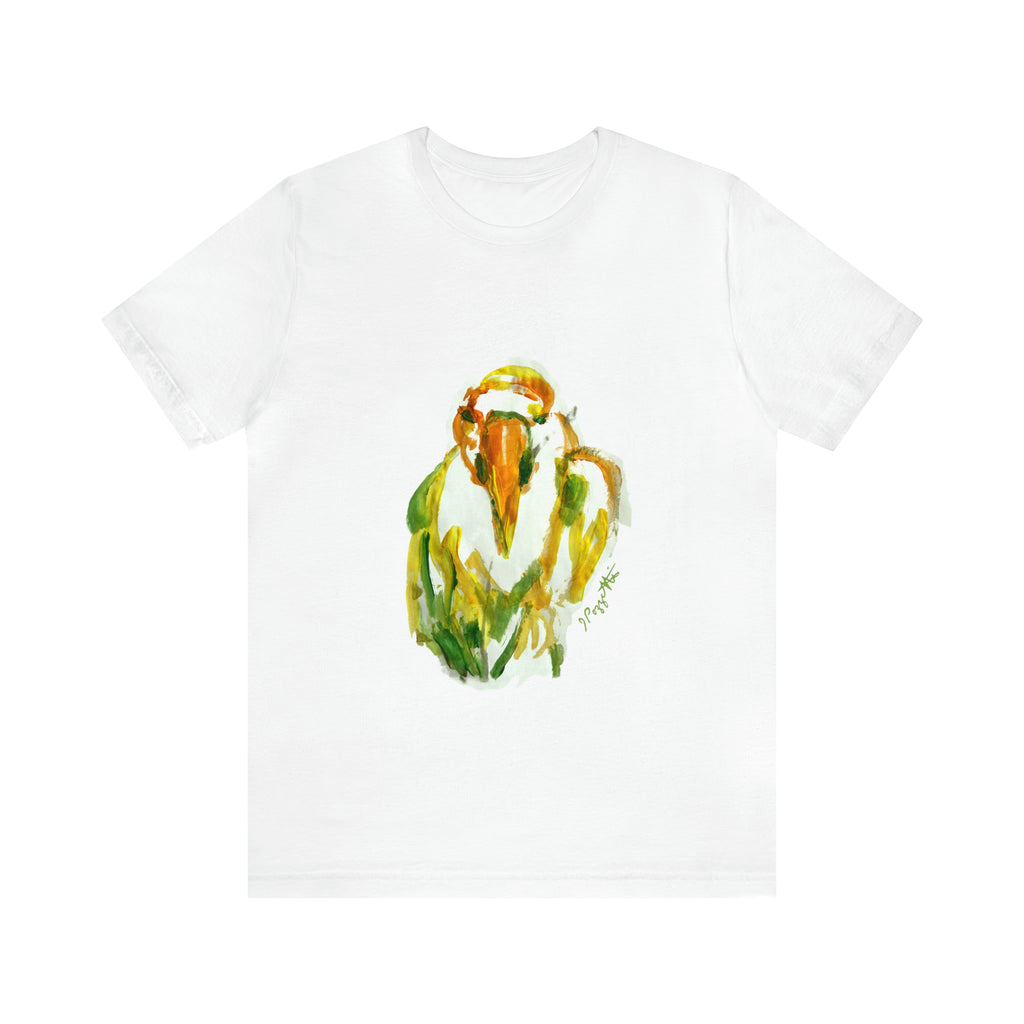 BIRD Watercolor Painting T Shirt with H&B Logo on Back