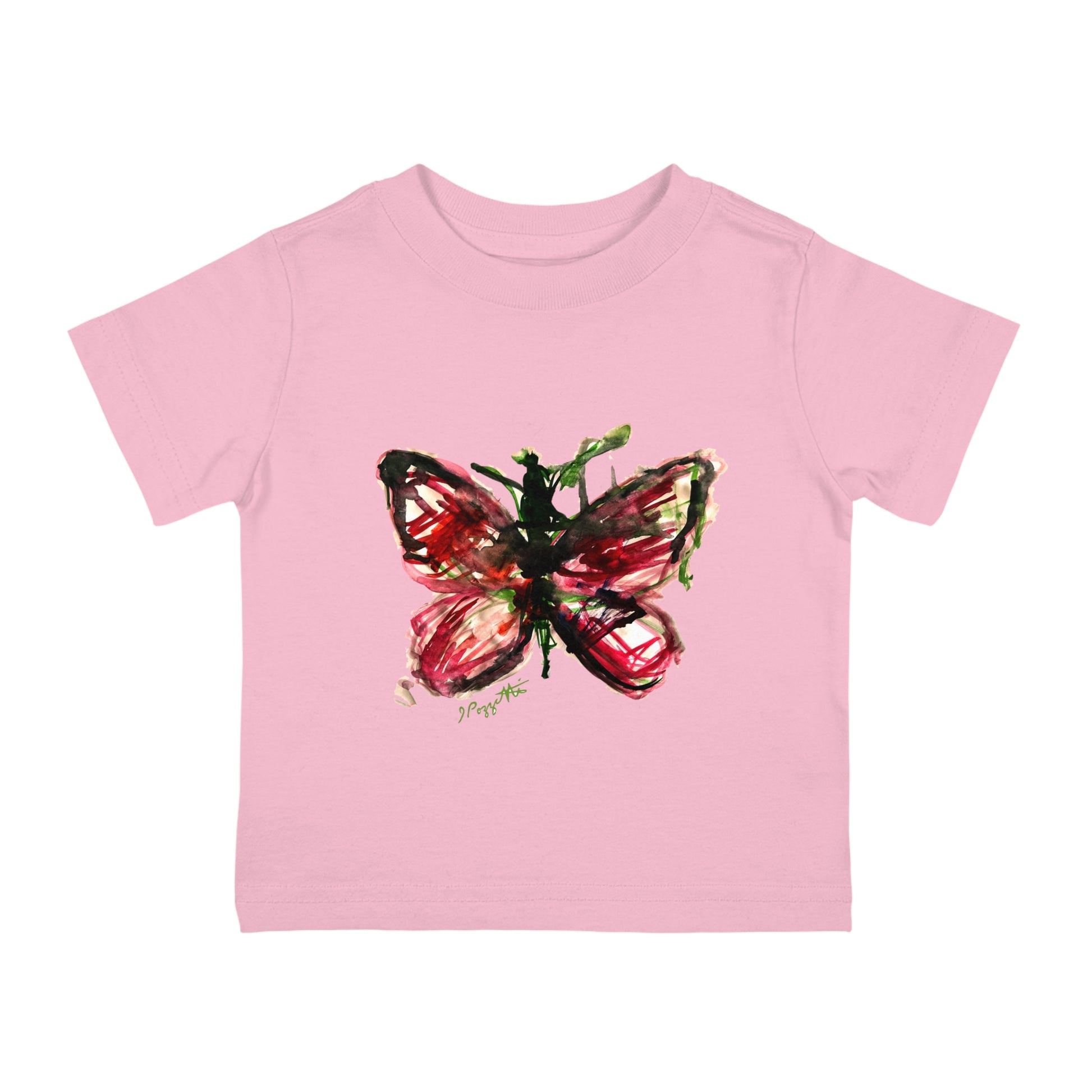 Infant Cotton Jersey Tee with Watercolor BUTTERFLY