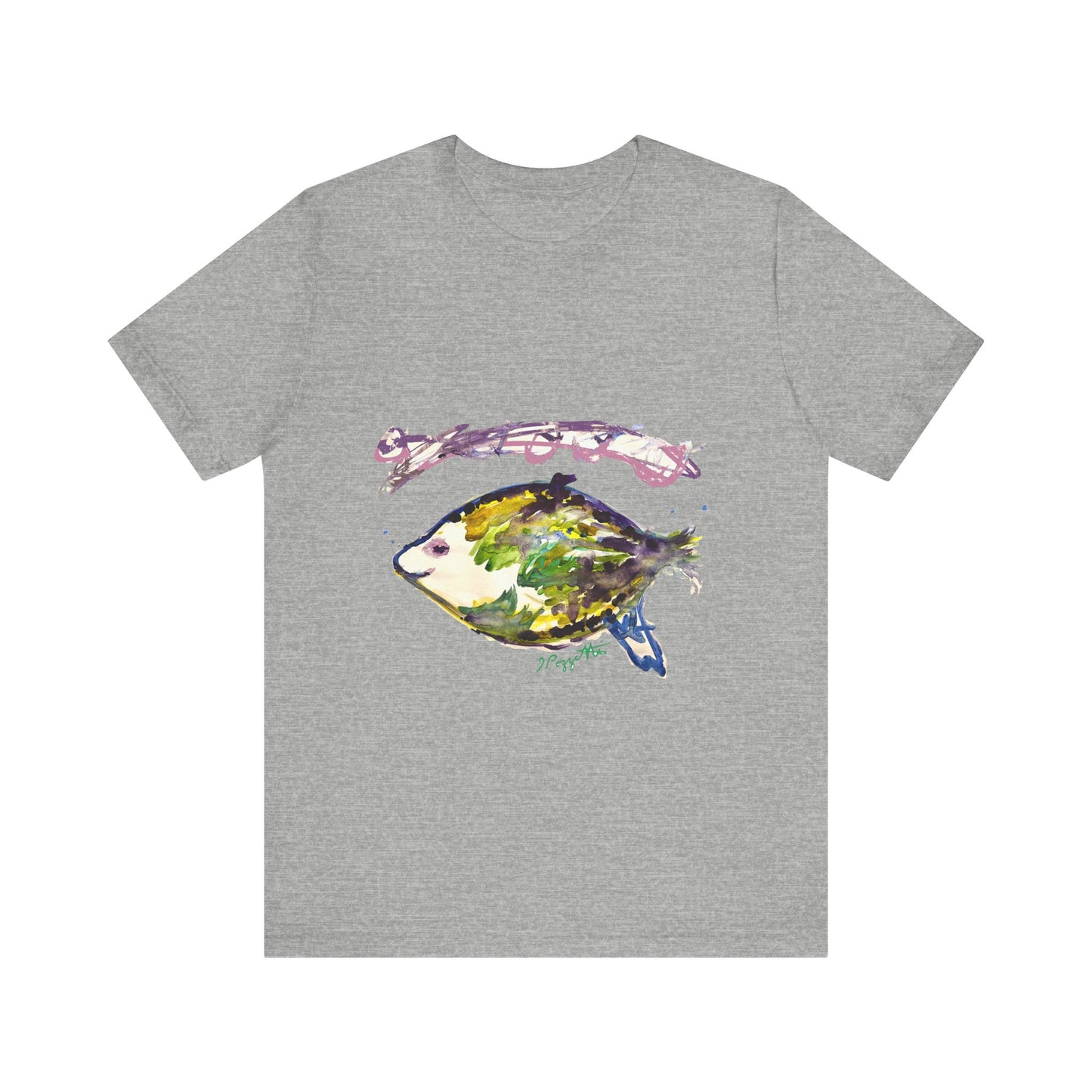 FISH Watercolor Painting on T Shirt