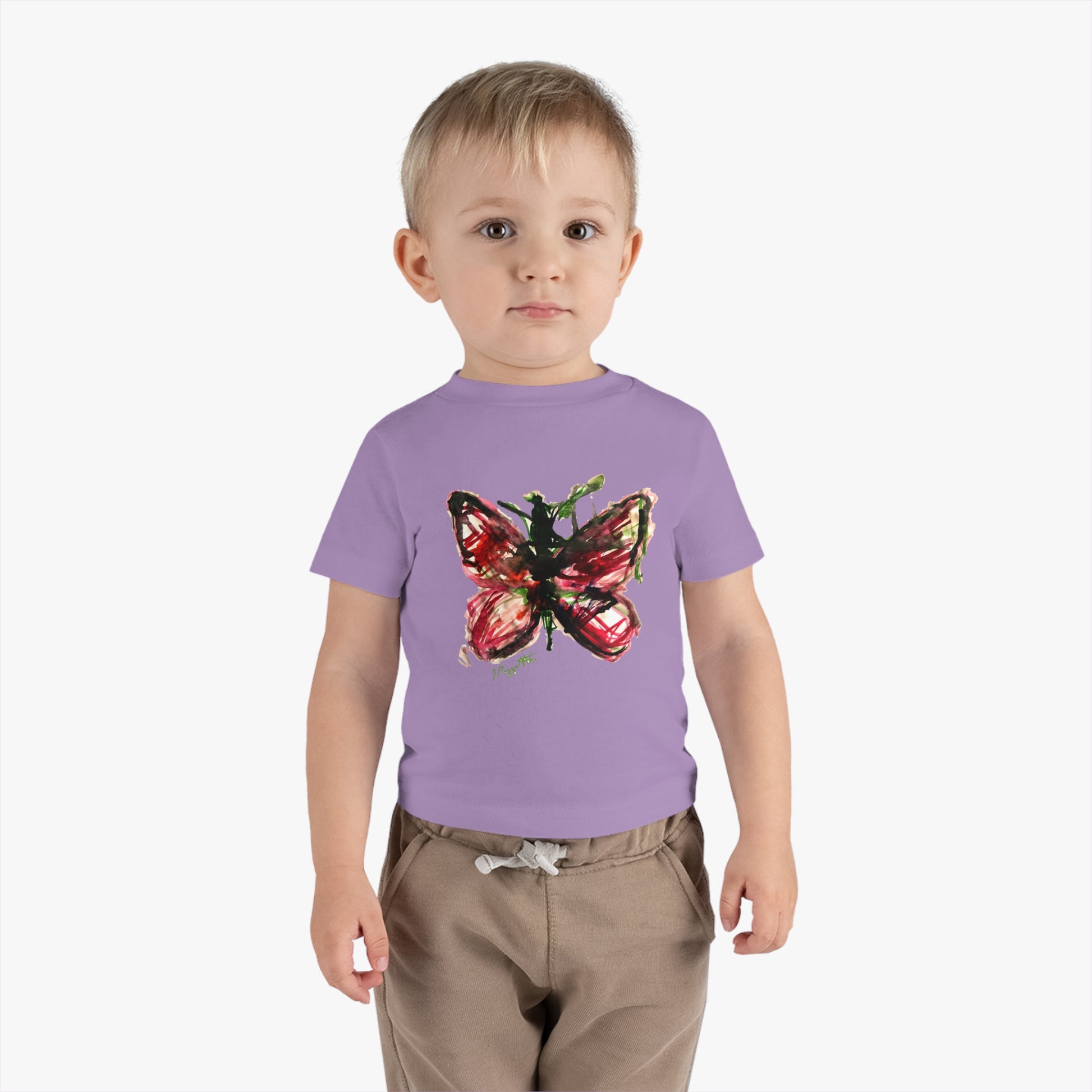 Infant Cotton Jersey Tee with Watercolor BUTTERFLY